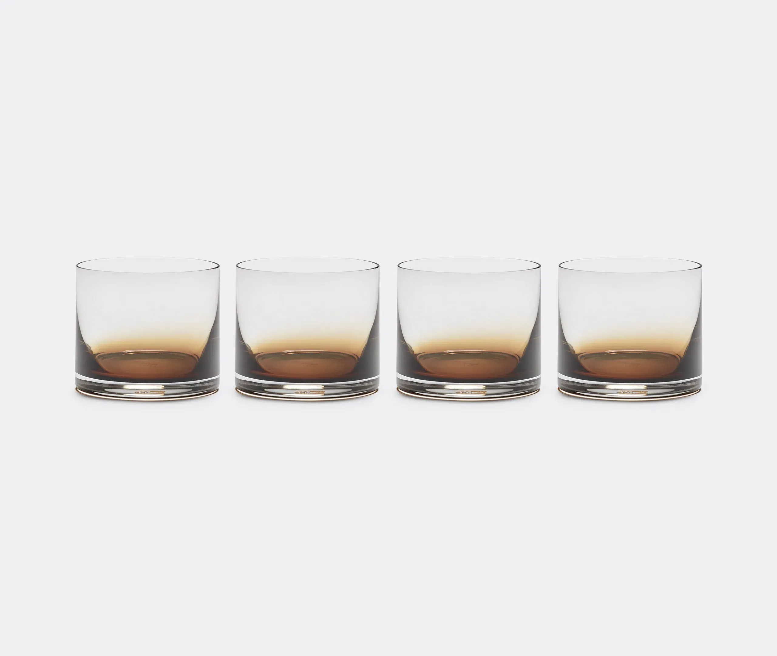 Tumbler Set of 4 with Gradient Tint - Brown