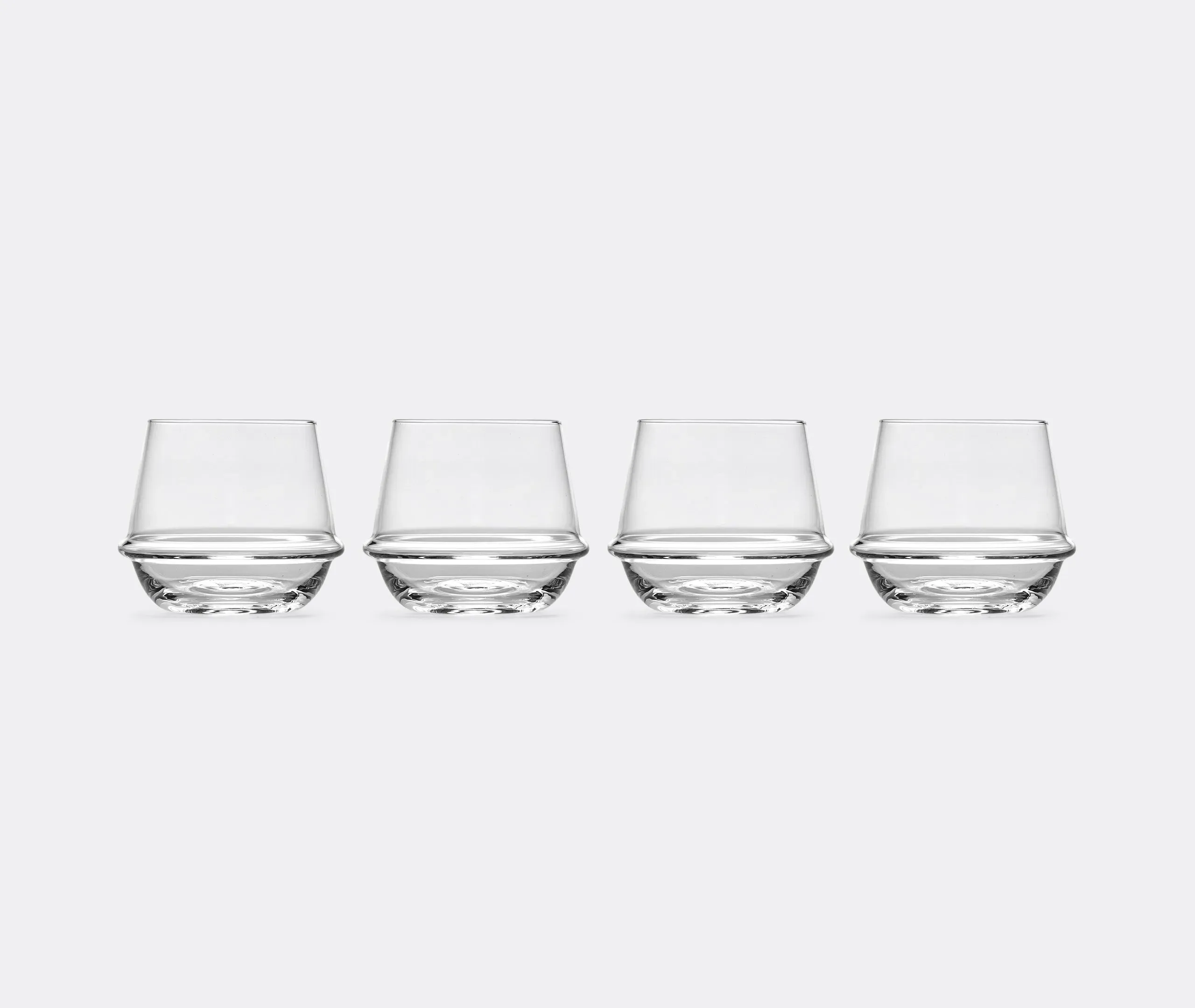 Tumbler Set of 4 with Ribbed Detail - Glass image