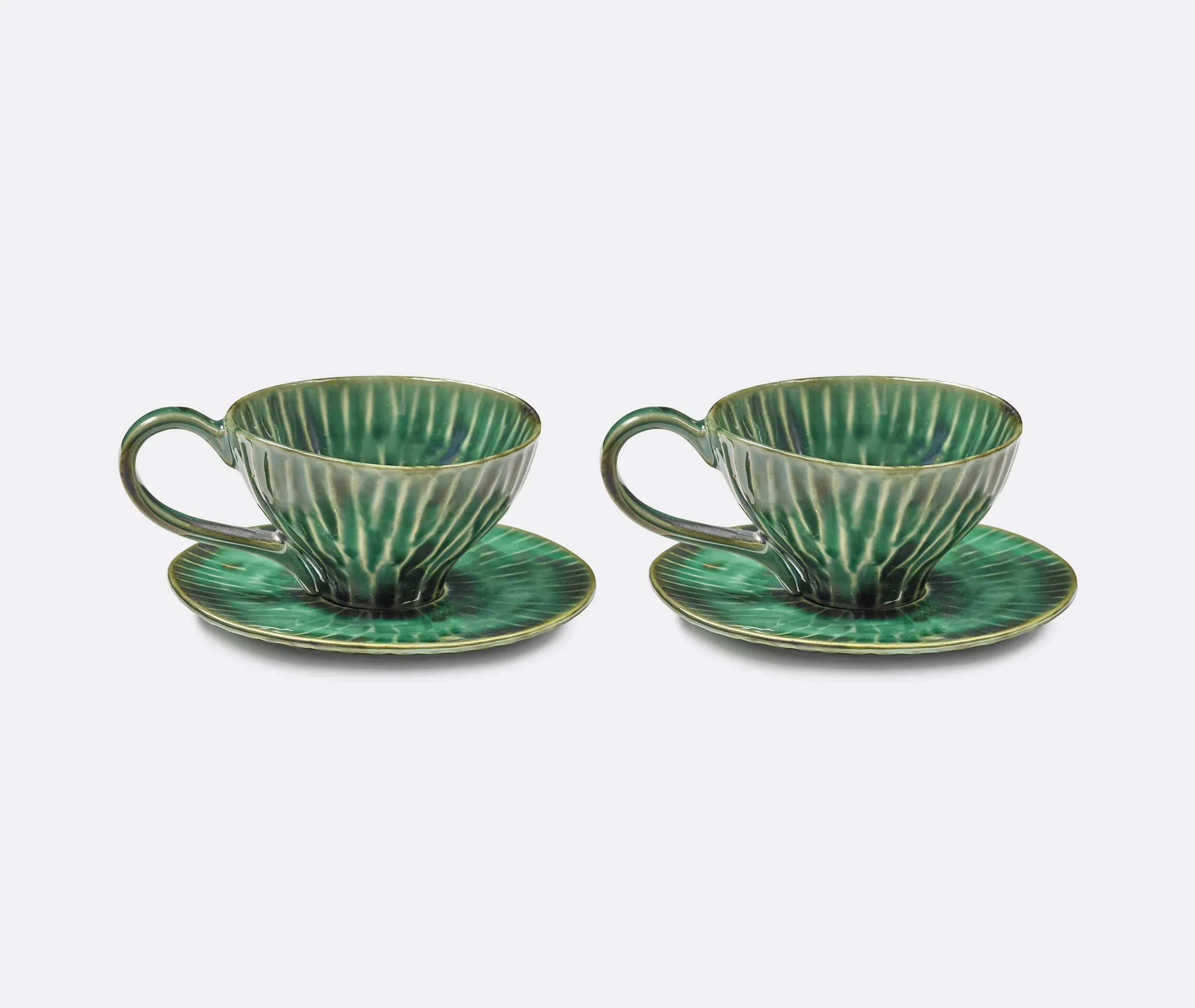 Verde Lanza Cappuccino Cup and Saucer Set of Two - Green product