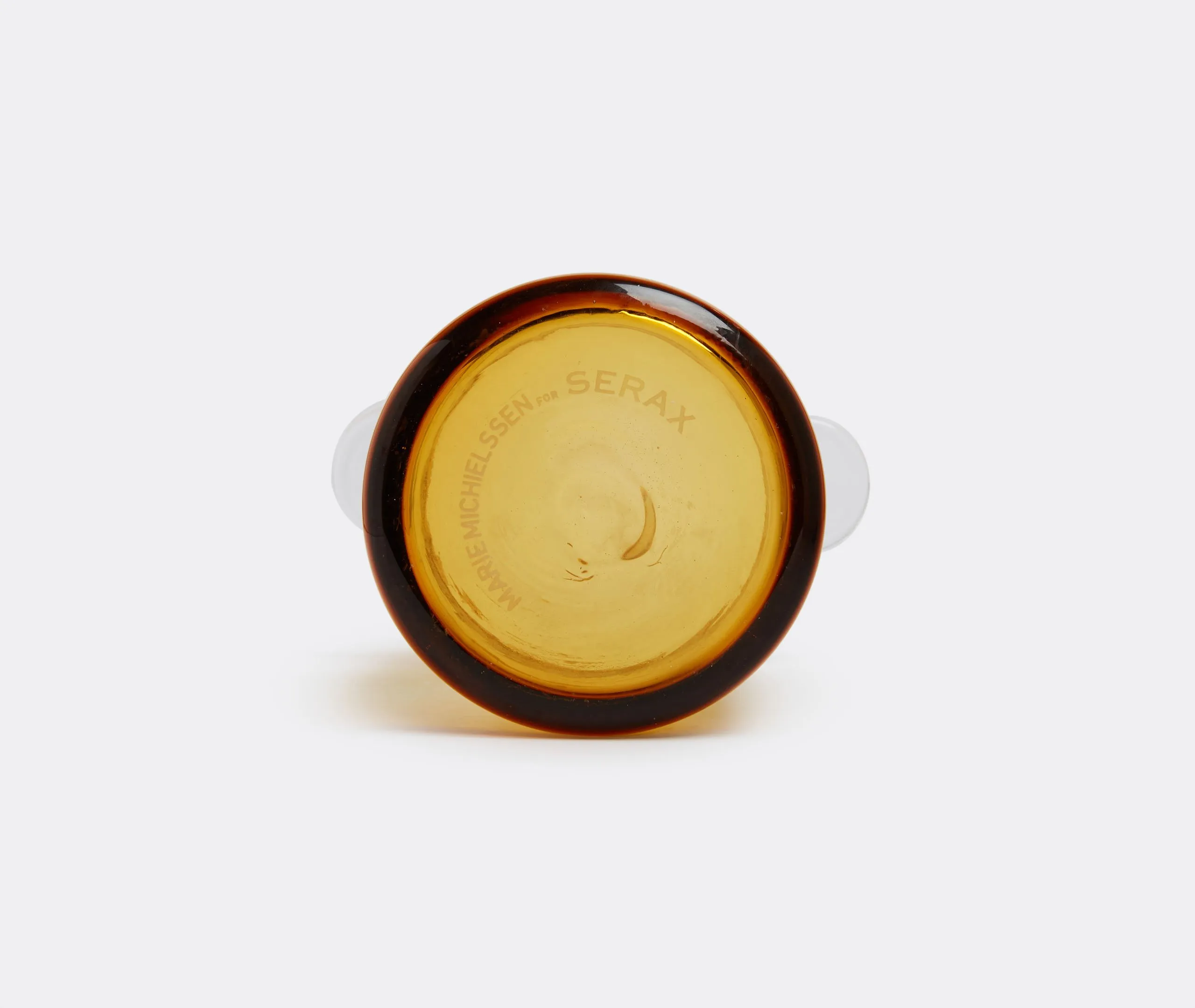 Wind & Fire Cylindrical Vase - Amber, Glass