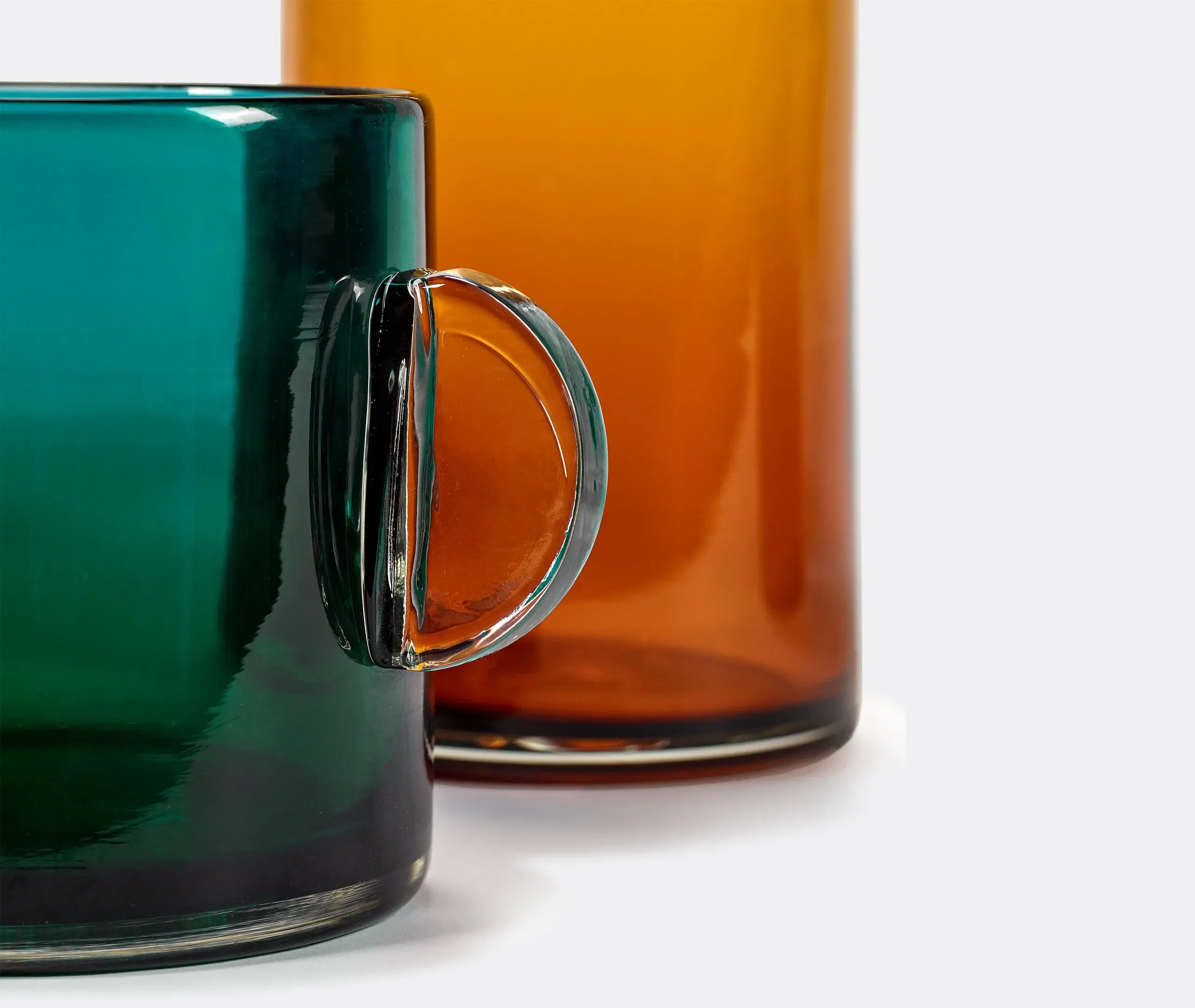 Wind & Fire Cylindrical Vase - Dark Blue, Glass