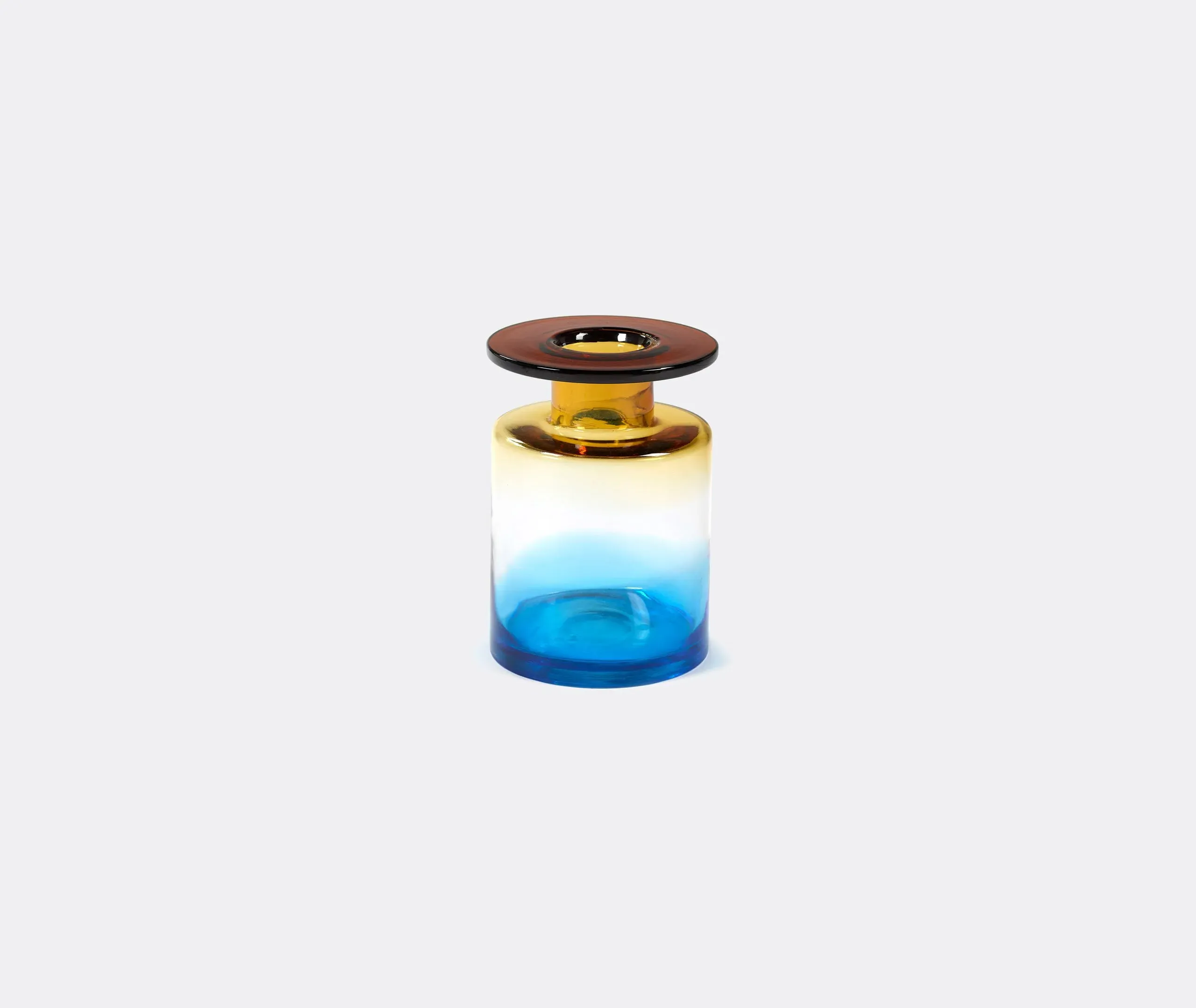 Wind & Fire Medium Cylindrical Vase - Blue, Glass
