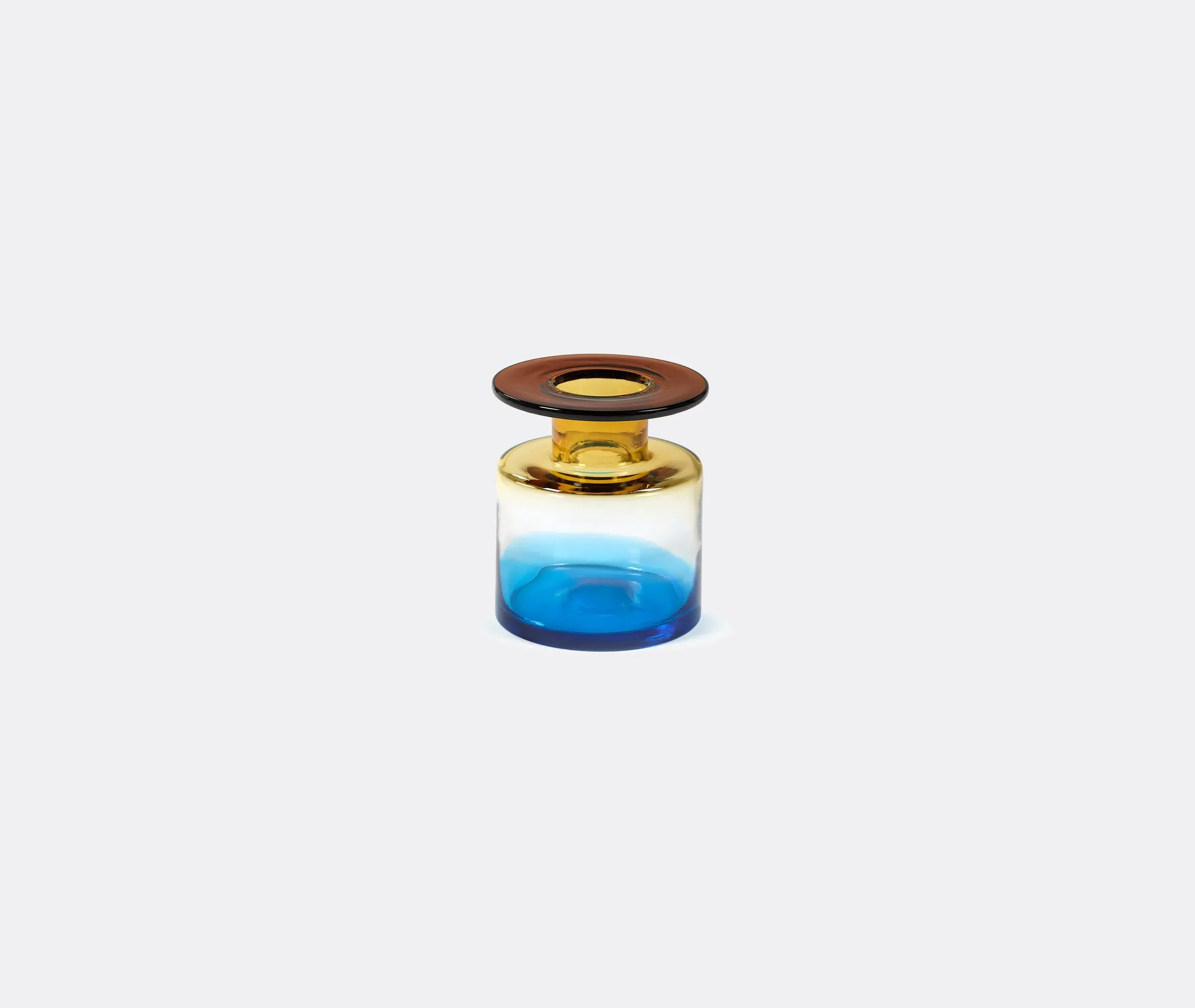 Wind & Fire Small Cylindrical Vase - Blue, Glass
