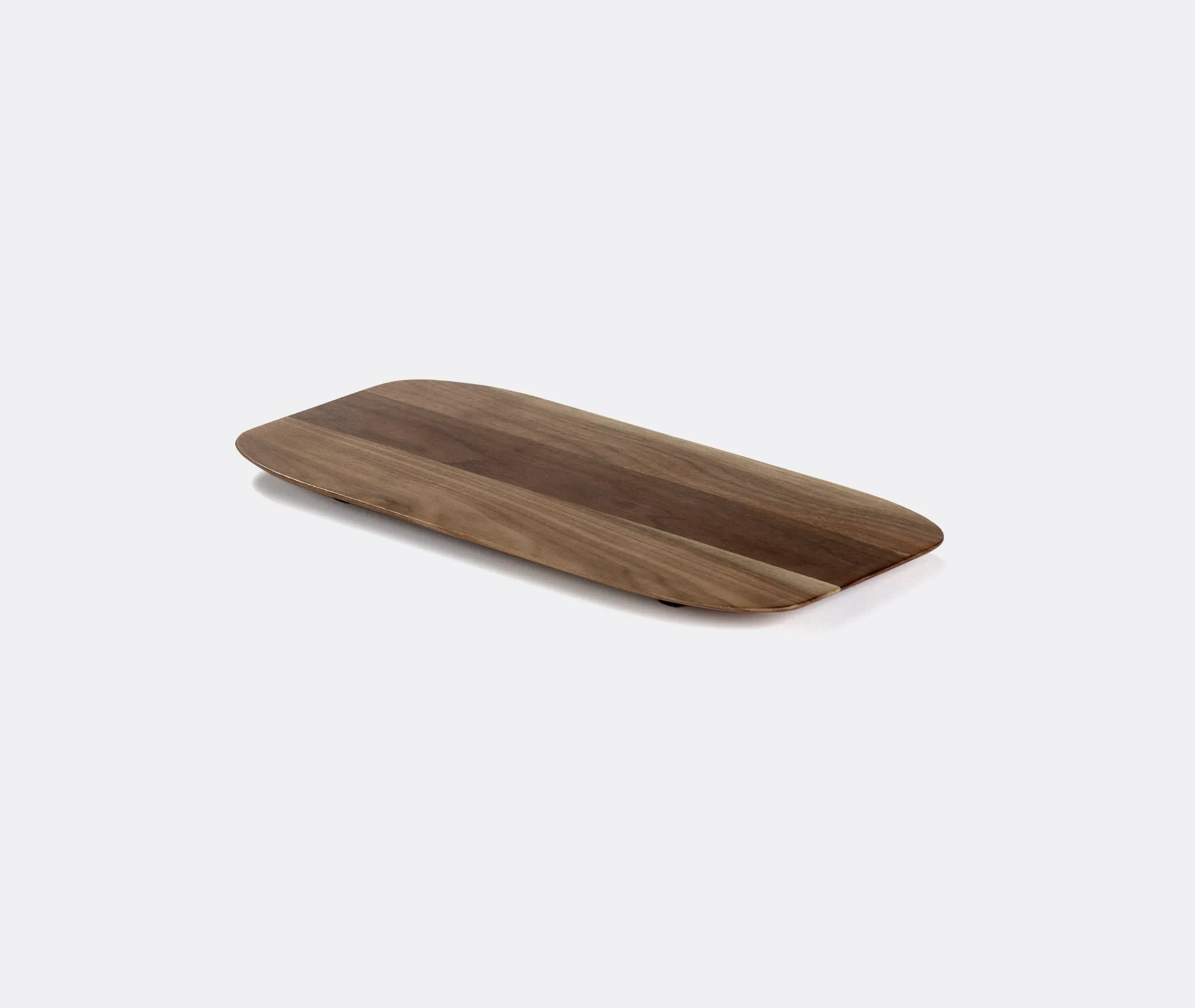 Wooden Serving Tray with Feet - Brown, Walnut image