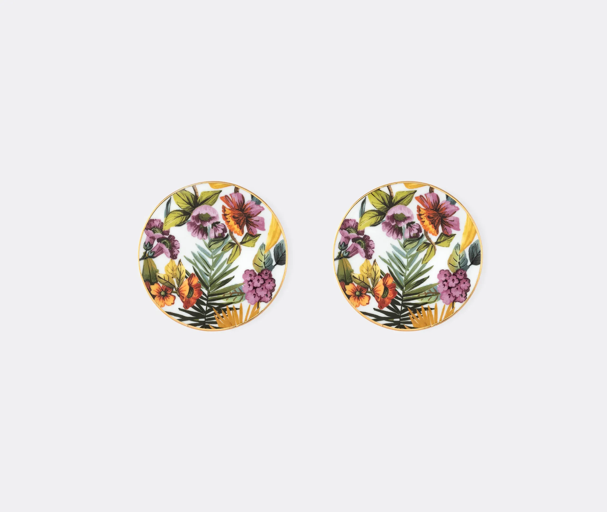 Jungle Coaster Set of Two - Multicolour, Porcelain product