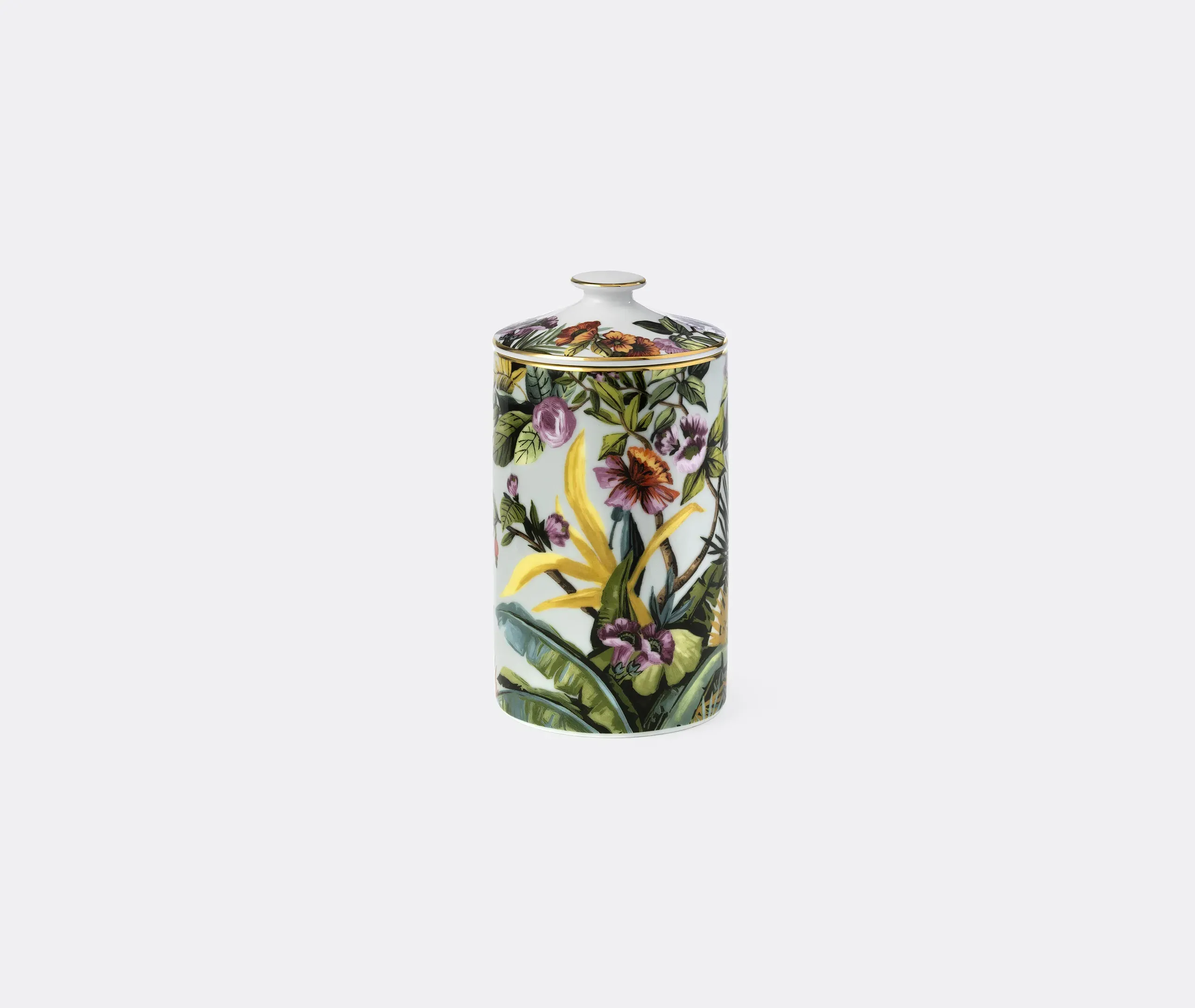 Jungle Lidded Porcelain Vase - Multicolour product