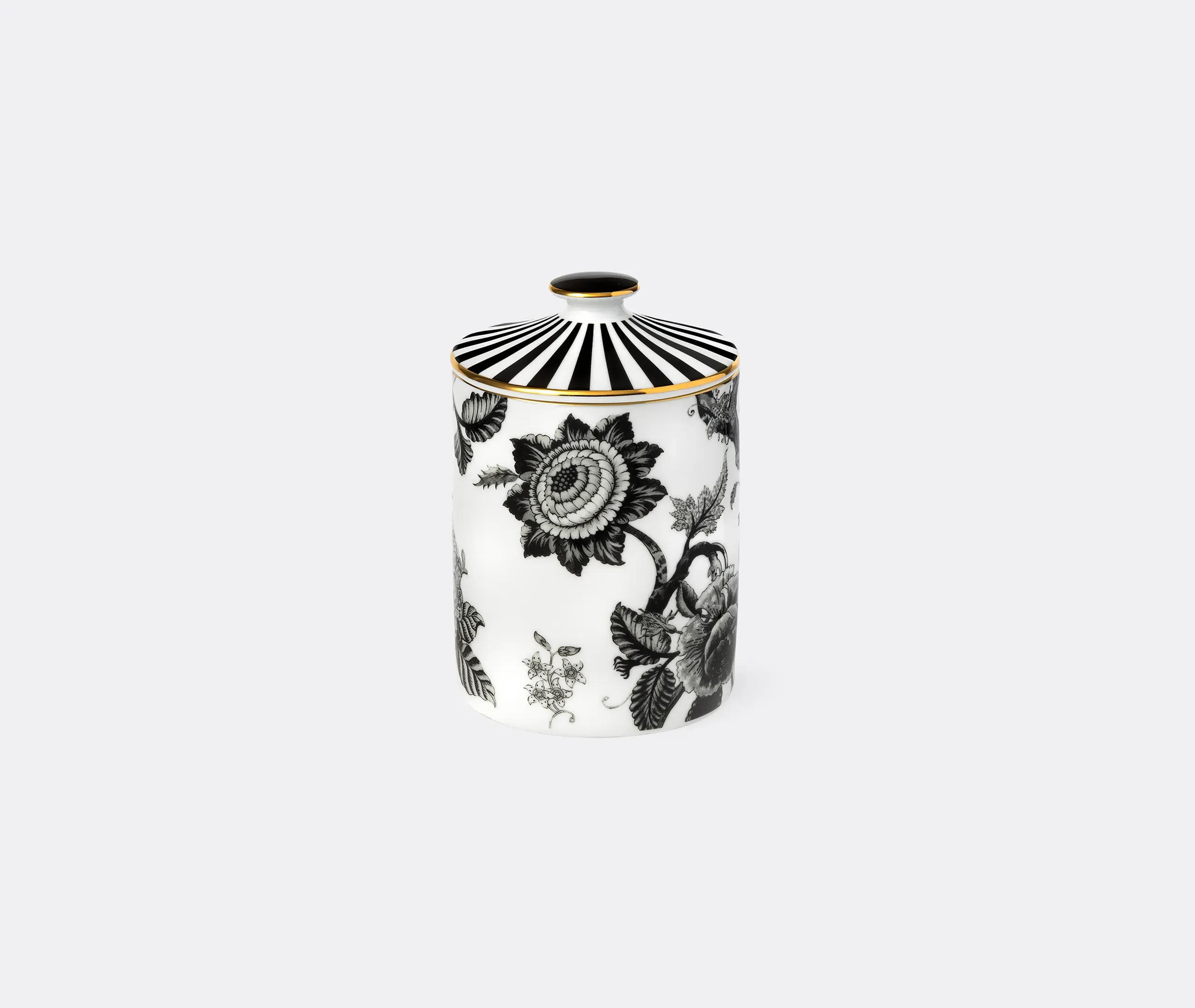 Secret Garden Lidded Vase - Black and White product
