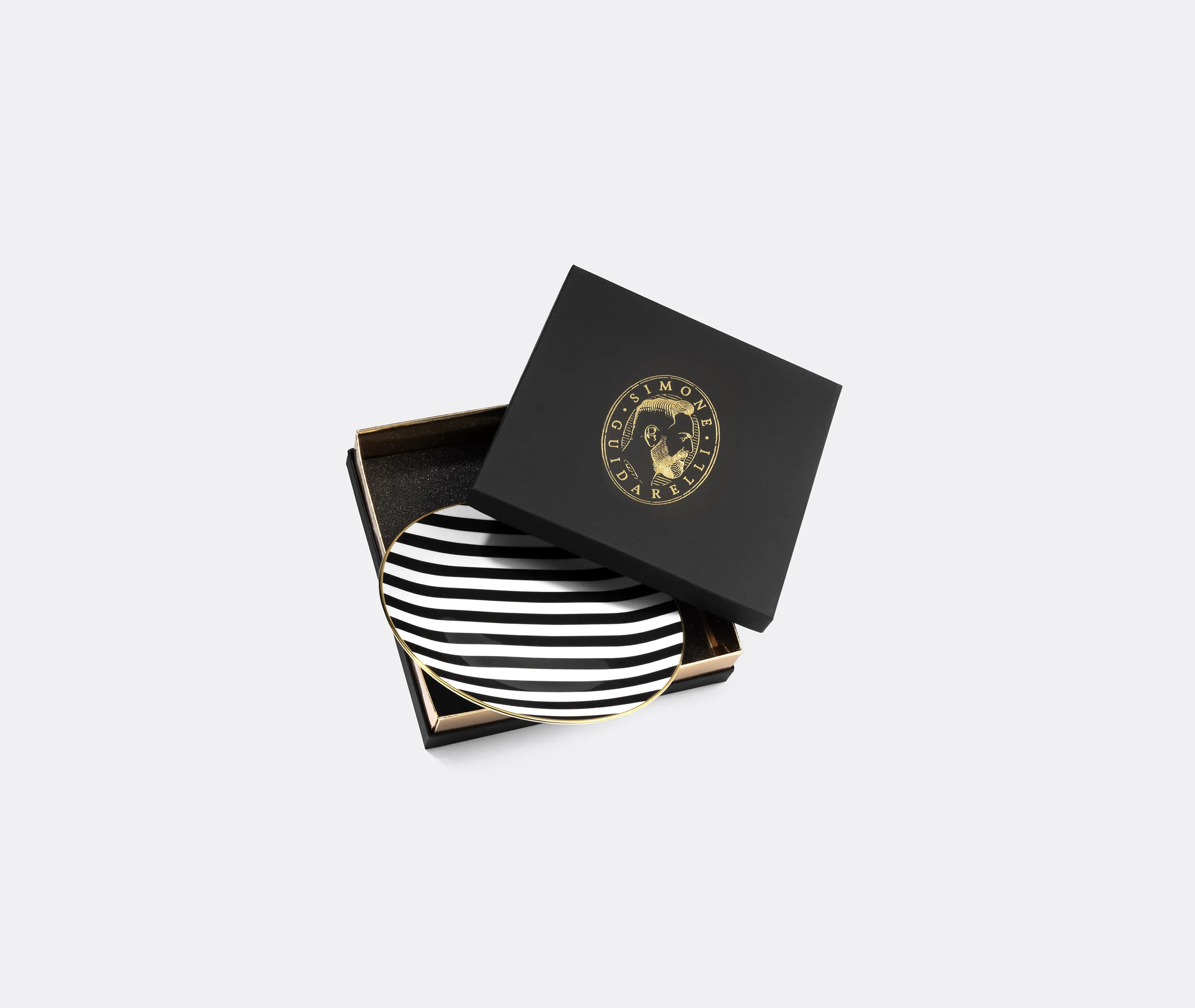 Souvenirs De Voyage Dessert Plate - Black & White, Porcelain alternate view