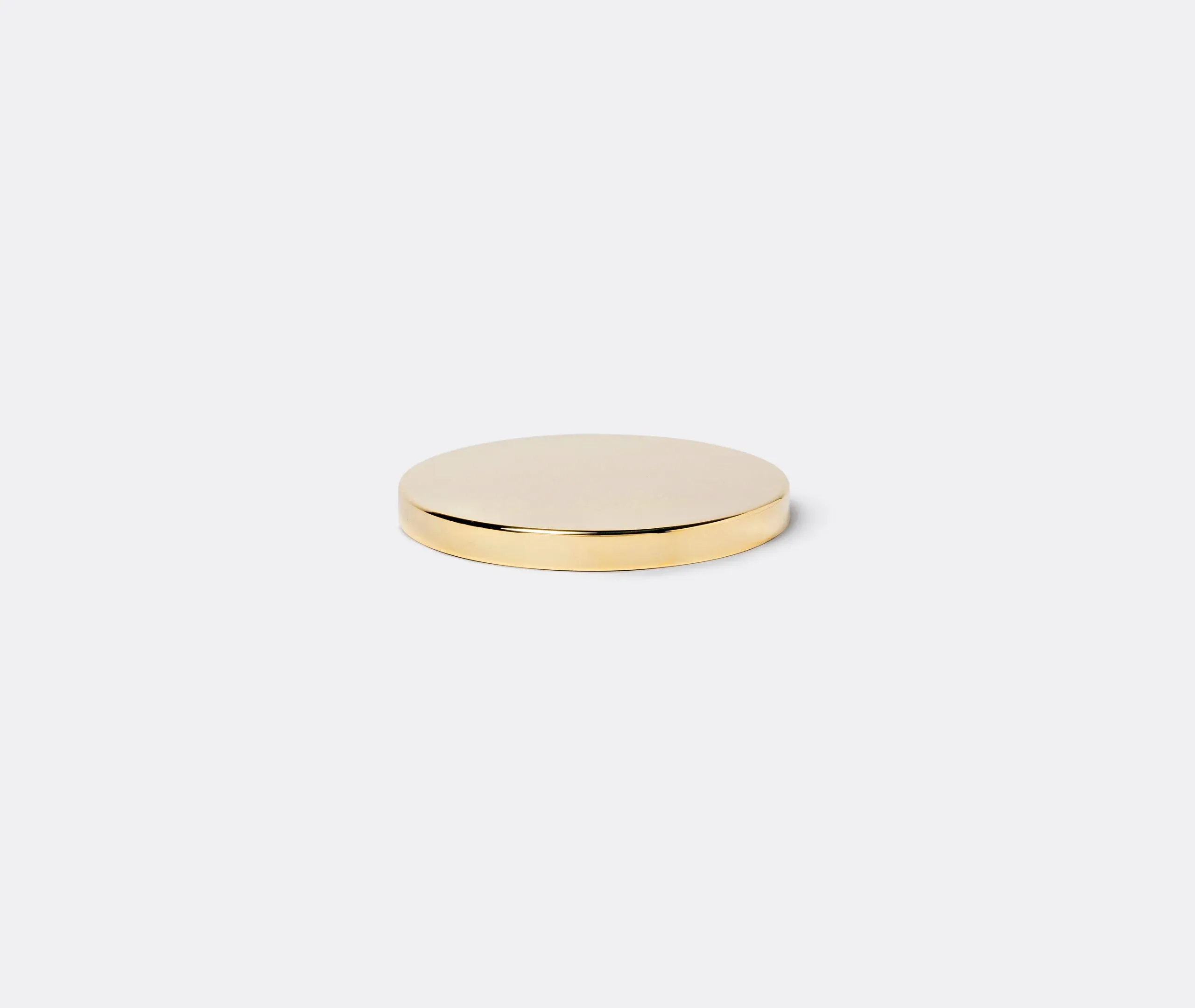 Karui Medium Round Serving Tray - Brass, Leather alternate view