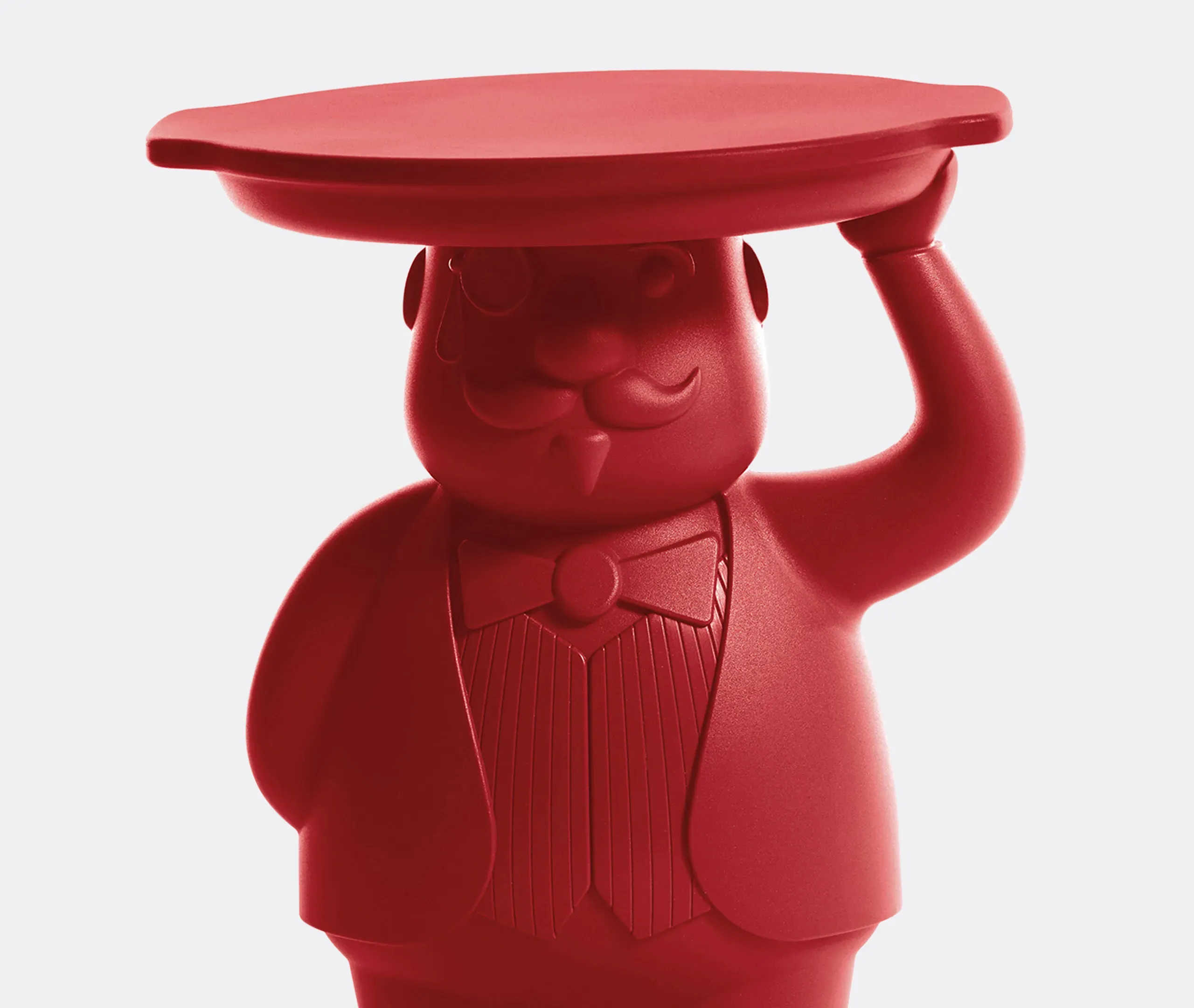 Ambrogio Pedestal Table - Flame Red, EcoAllene alternate view