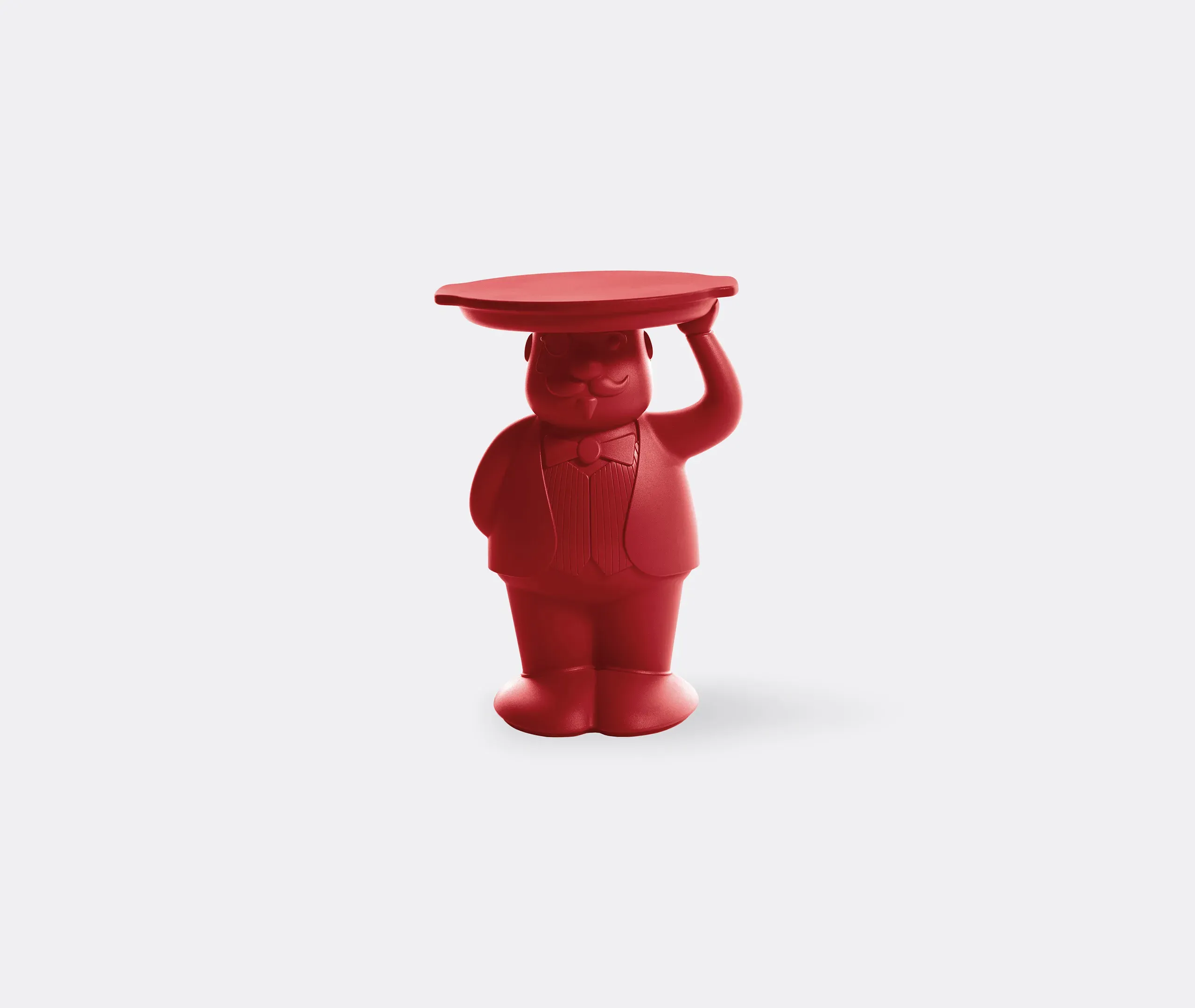 Ambrogio Pedestal Table - Flame Red, EcoAllene product