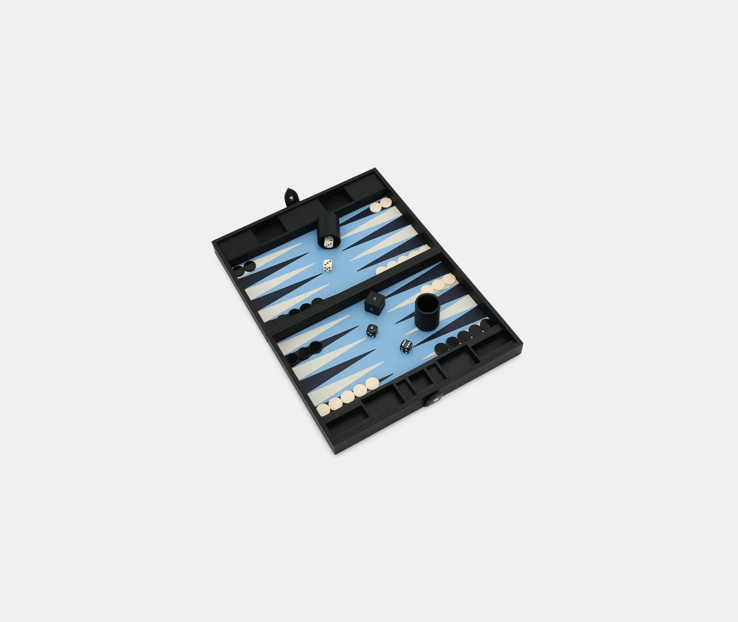 Panama Backgammon Case - Black, Calf Leather alternate view