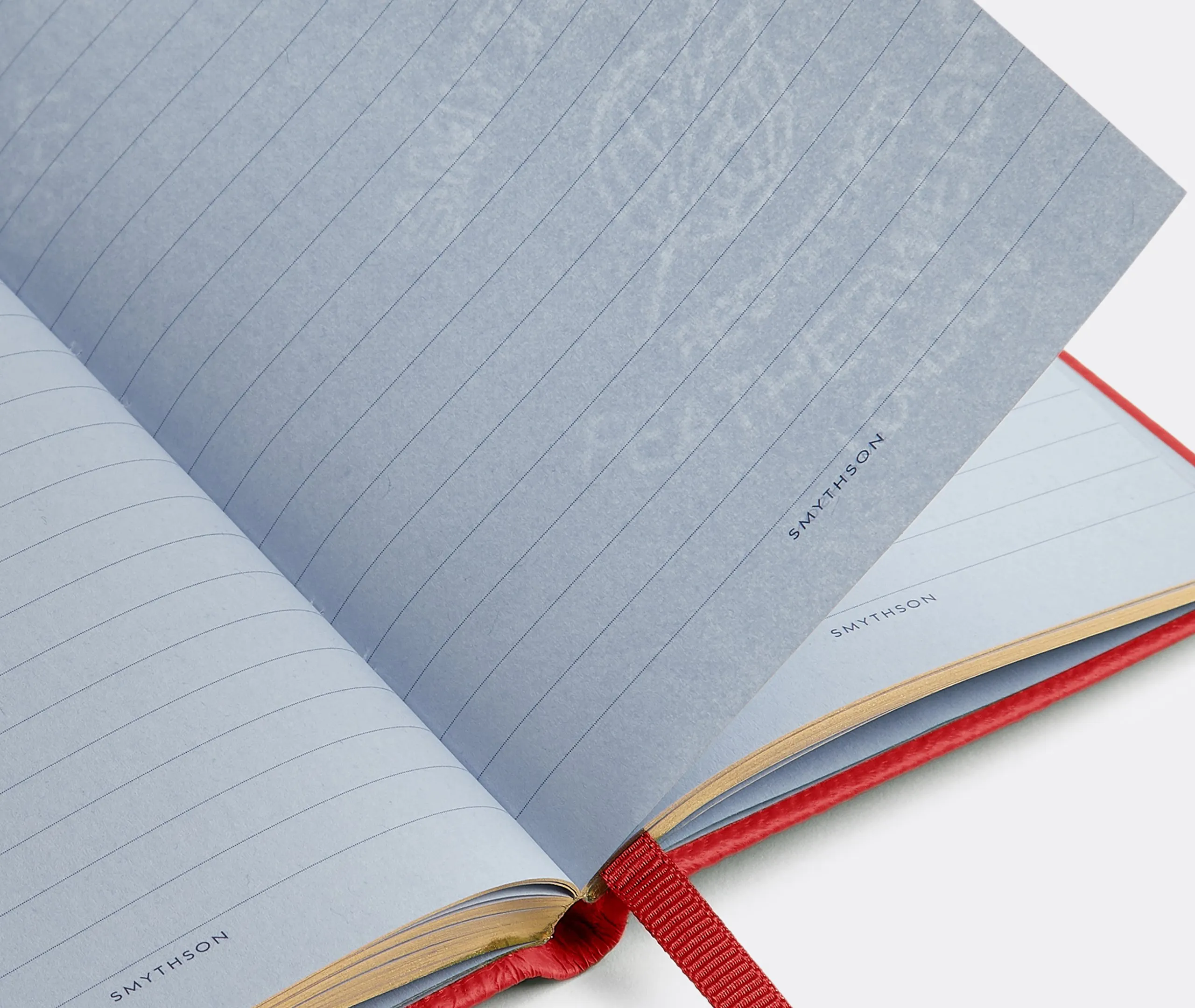 Pocket Notebook with Gold Embossing - Red, Leather