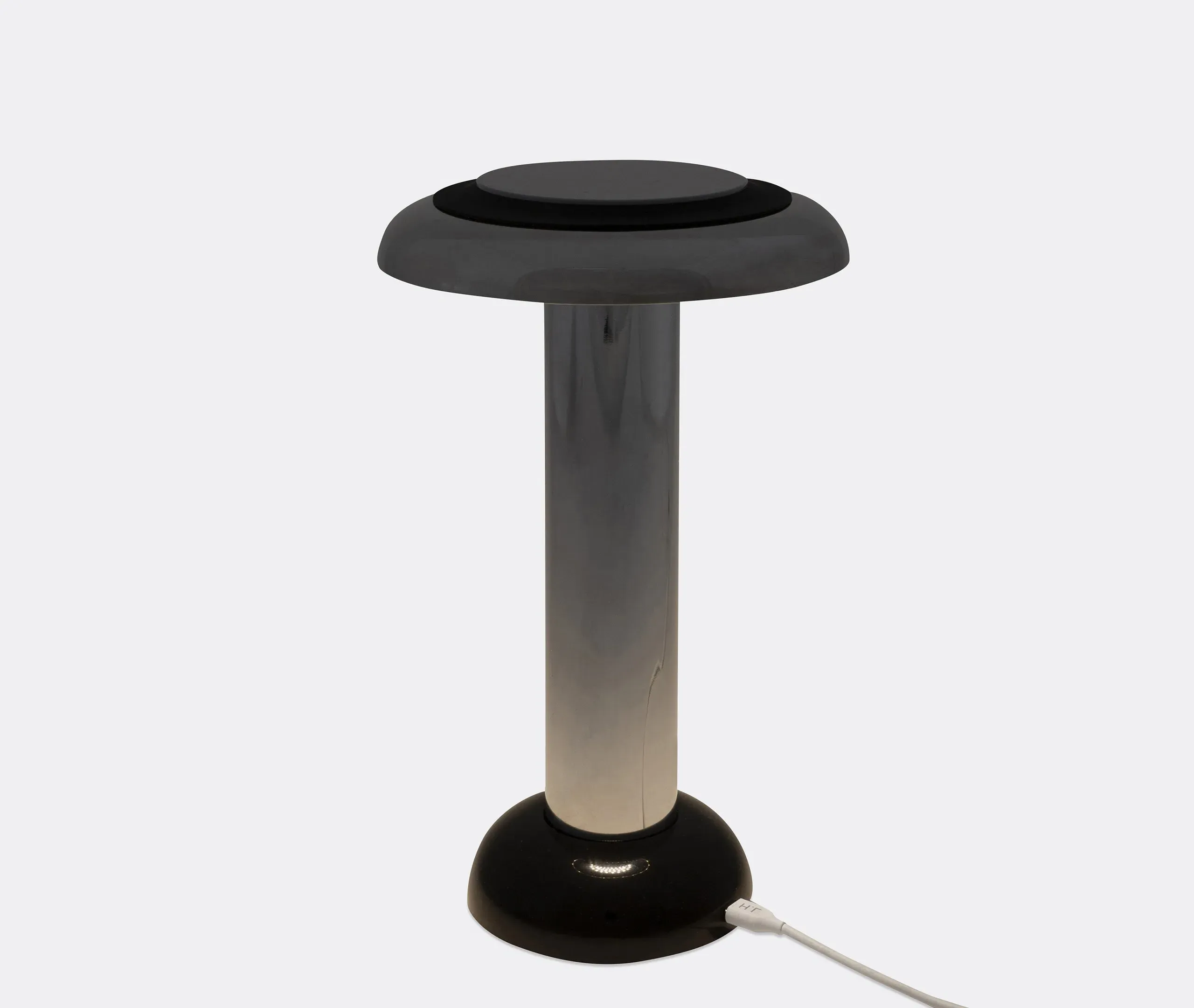 Portable Table Lamp with Dimmer - Silver, Chrome