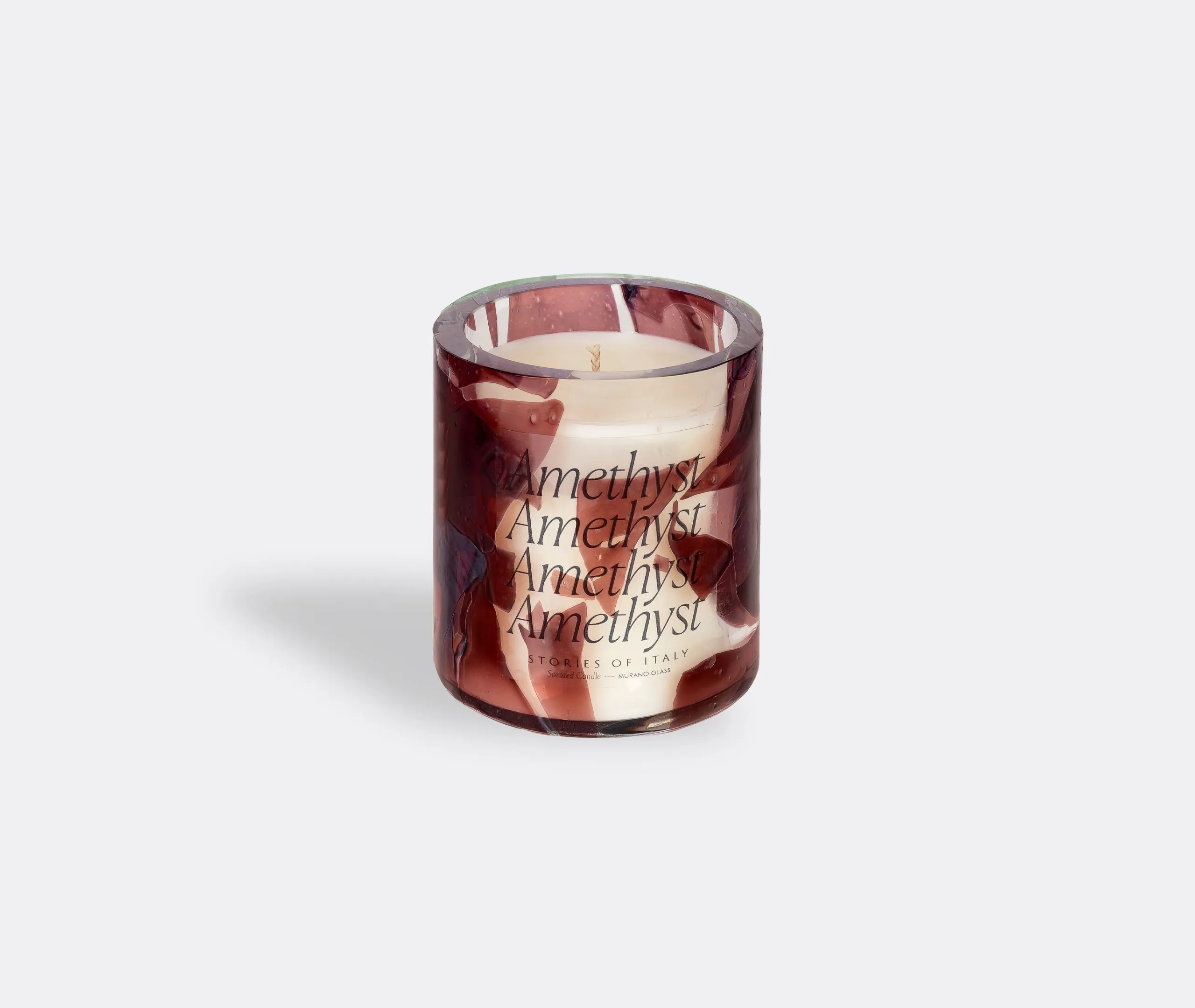Amethyst Watercolour Candle - Red, Murano Glass image
