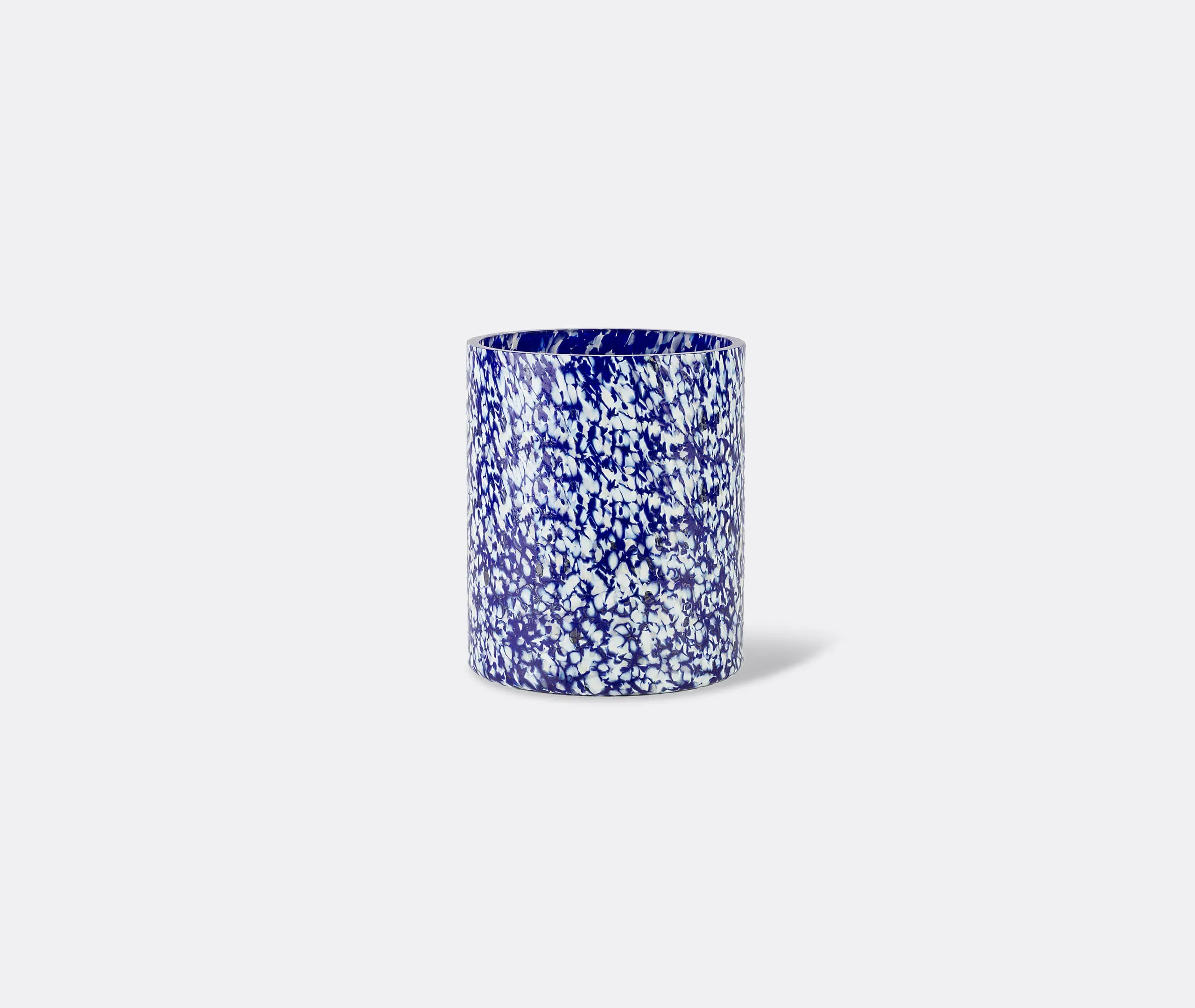 Macchia Su Macchia Medium Vase - Ivory & Blue, Murano Glass image