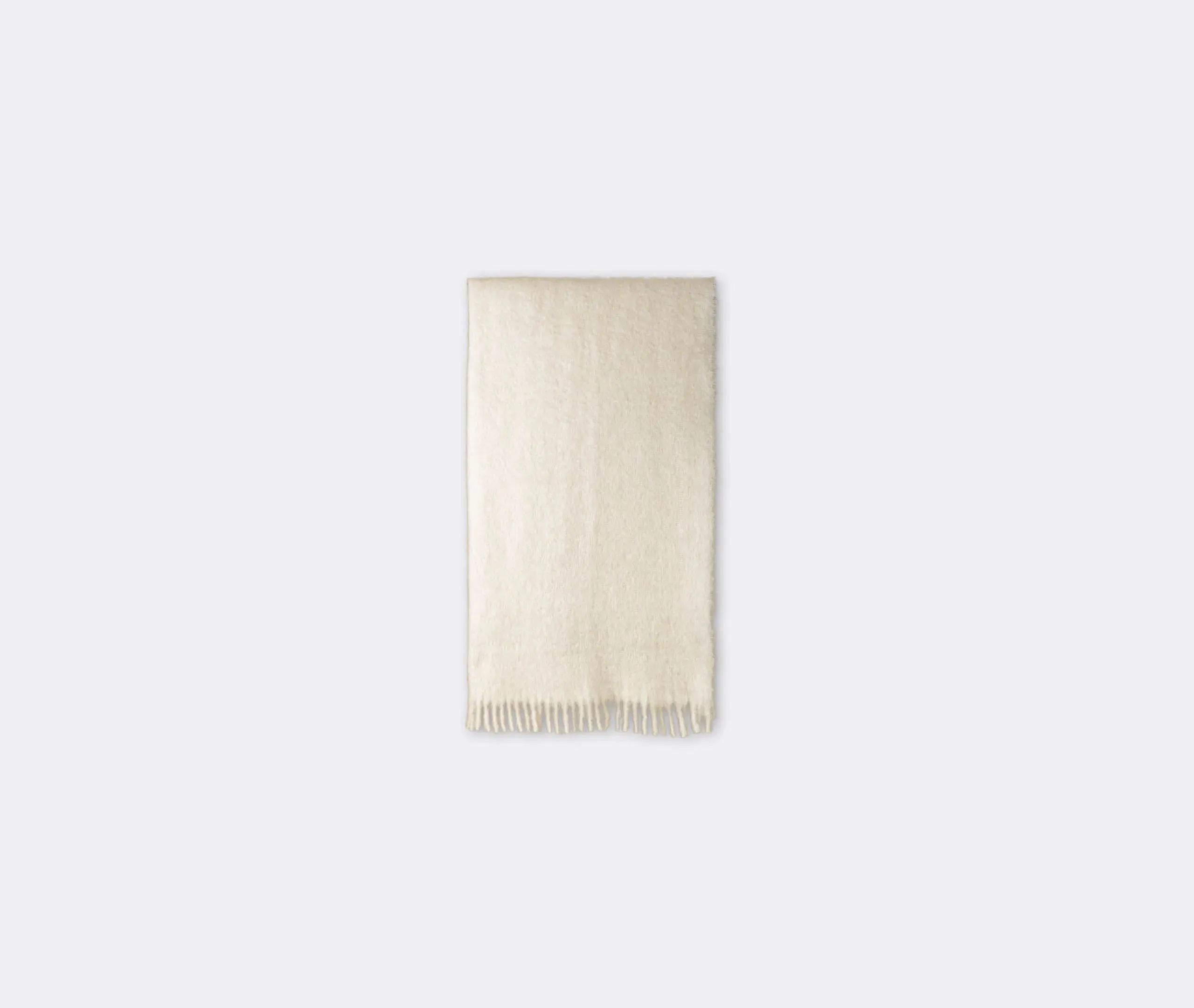 Infinità Throw - White, Wool Mohair