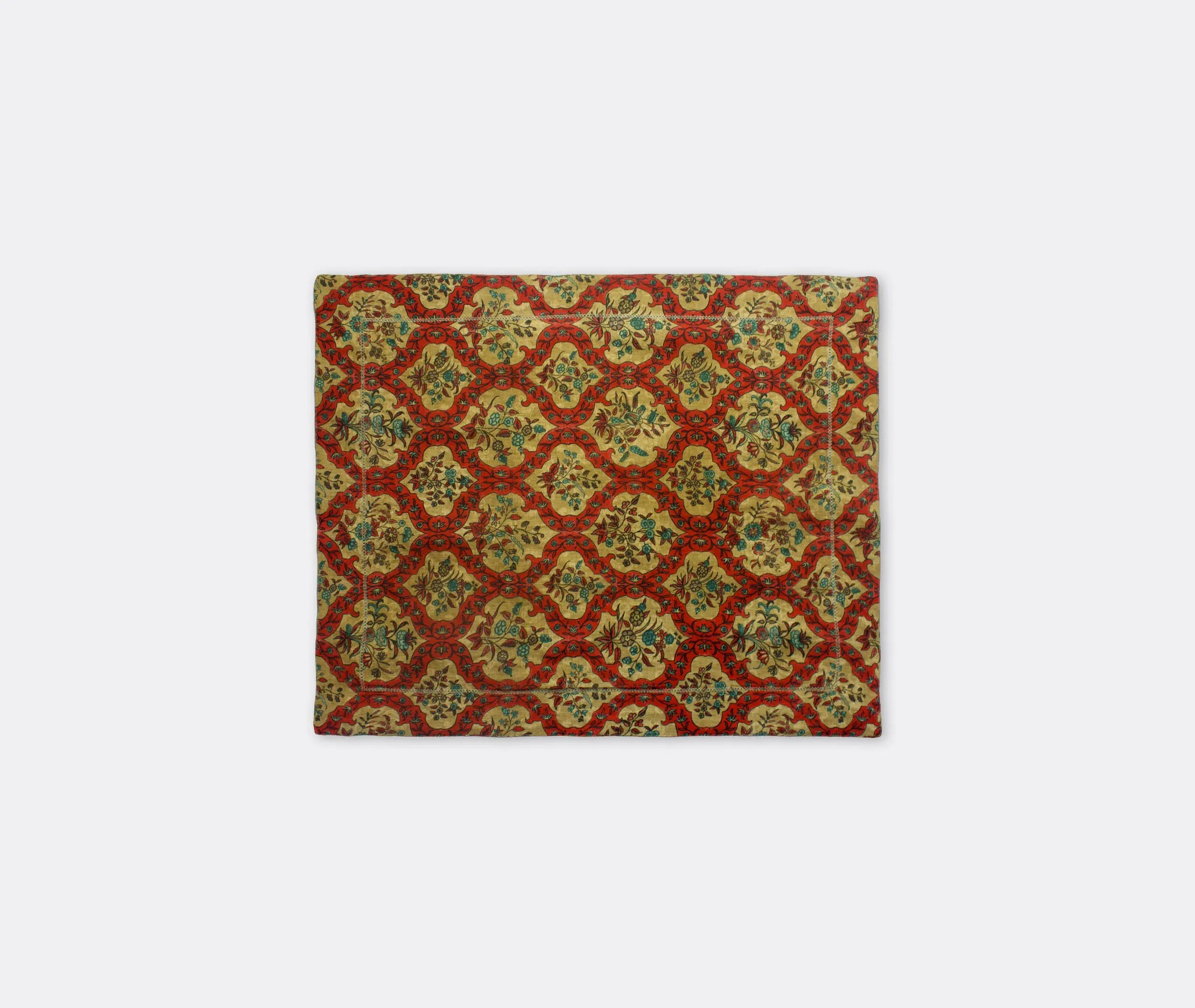 Set of 2 Placemats with Hemstitch - Beige, Linen
