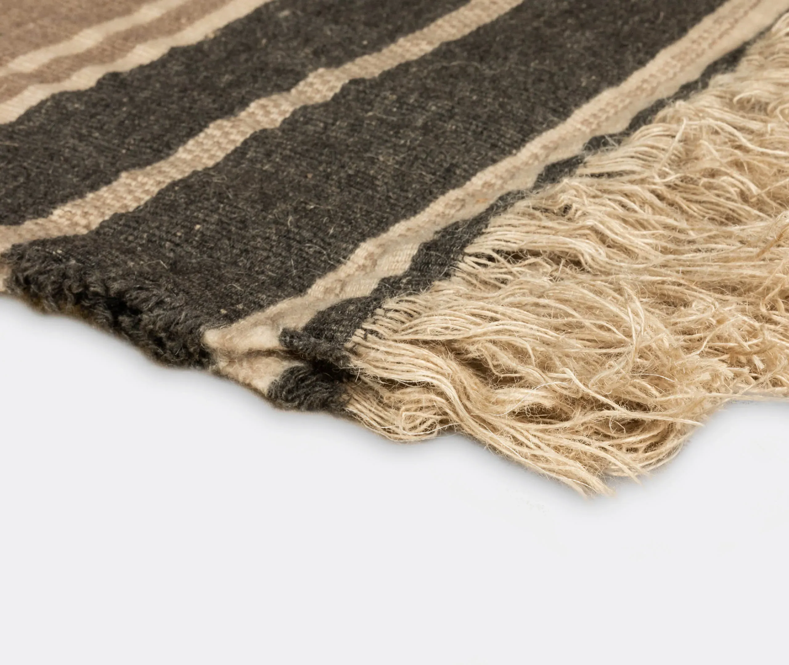 Throw Blanket with Fringe - Taupe, Jute Cashmere