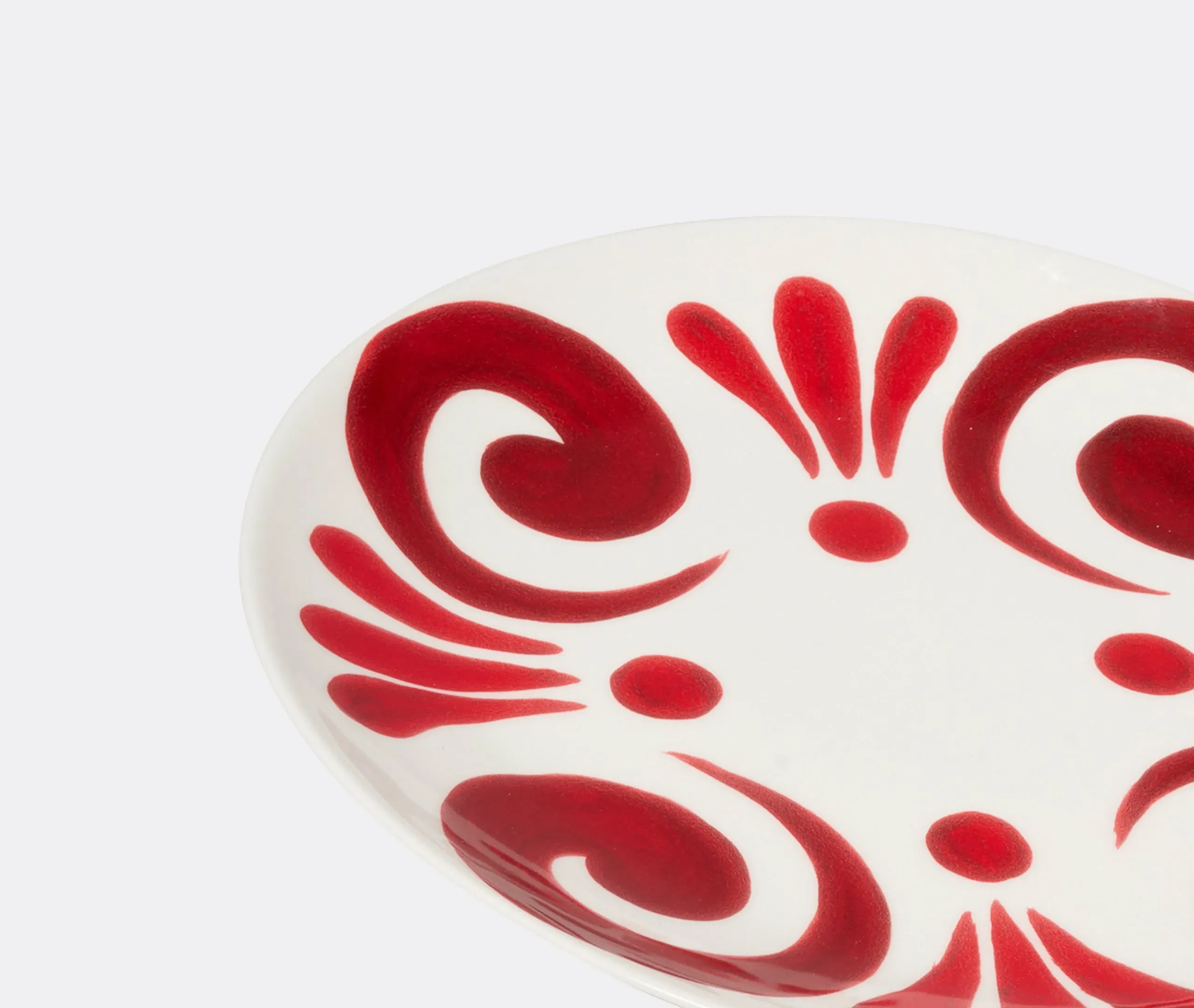 Kallos Serving Plate - Red, Porcelain