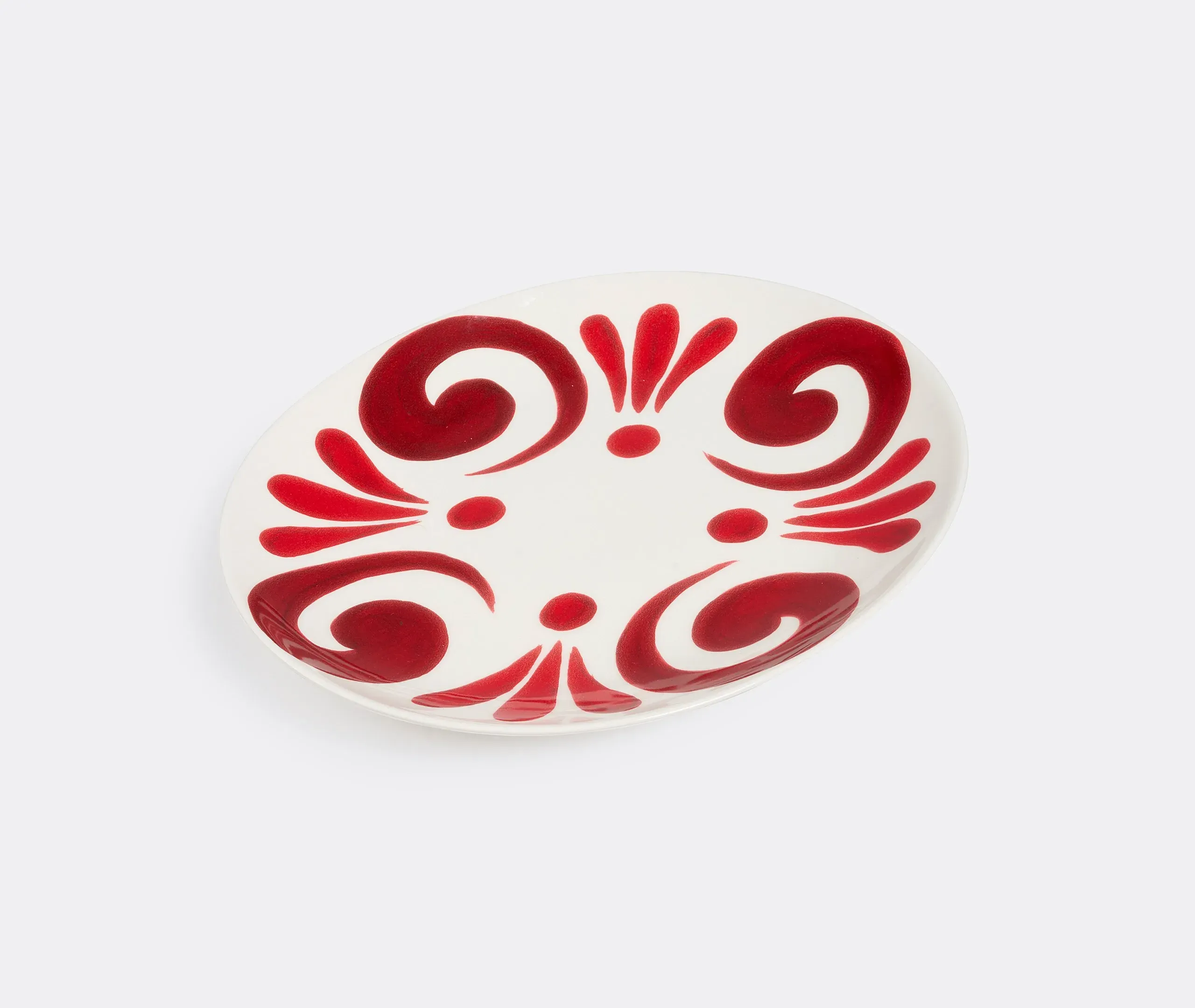 Kallos Serving Plate - Red, Porcelain