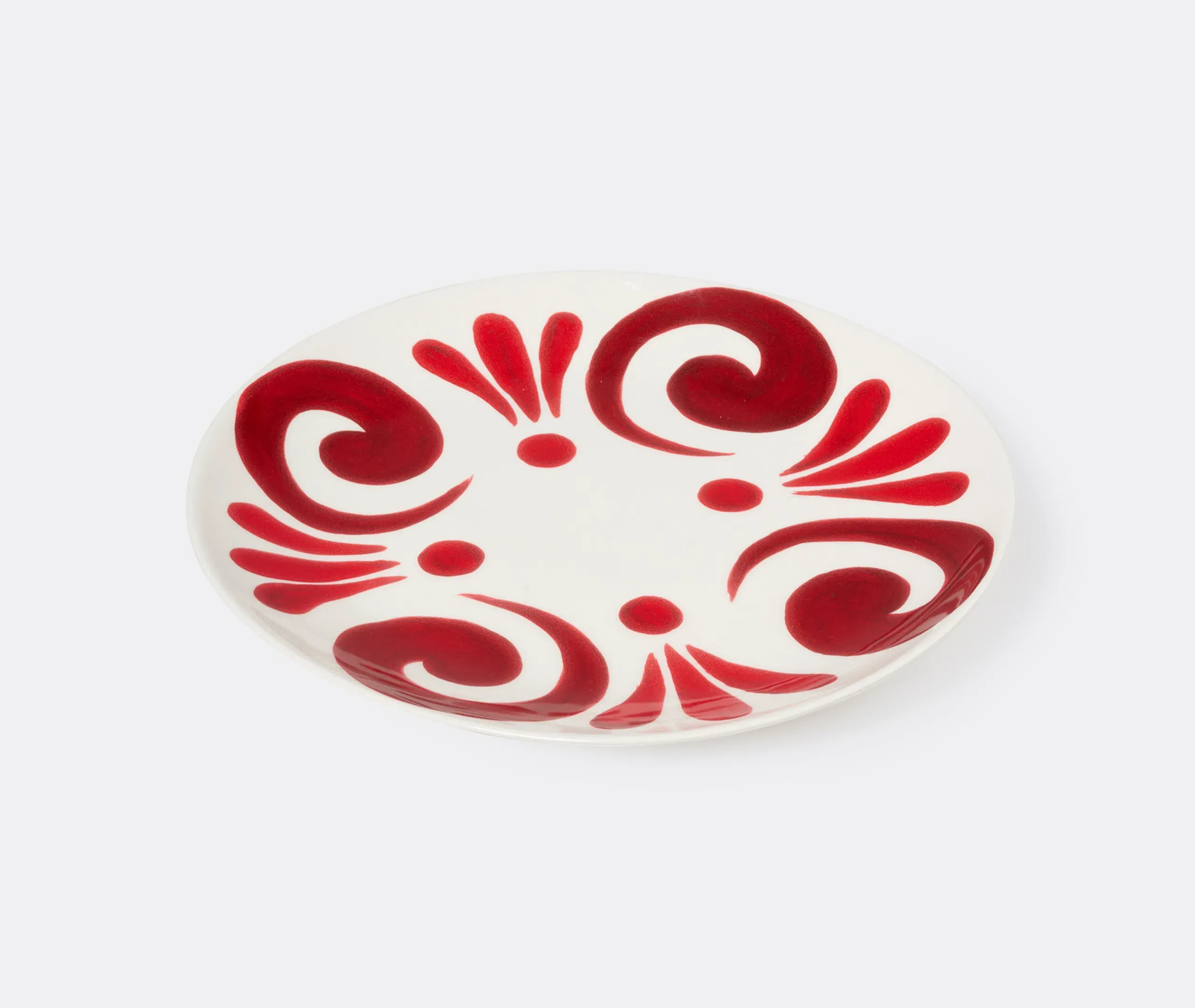 Kallos Serving Plate - Red, Porcelain