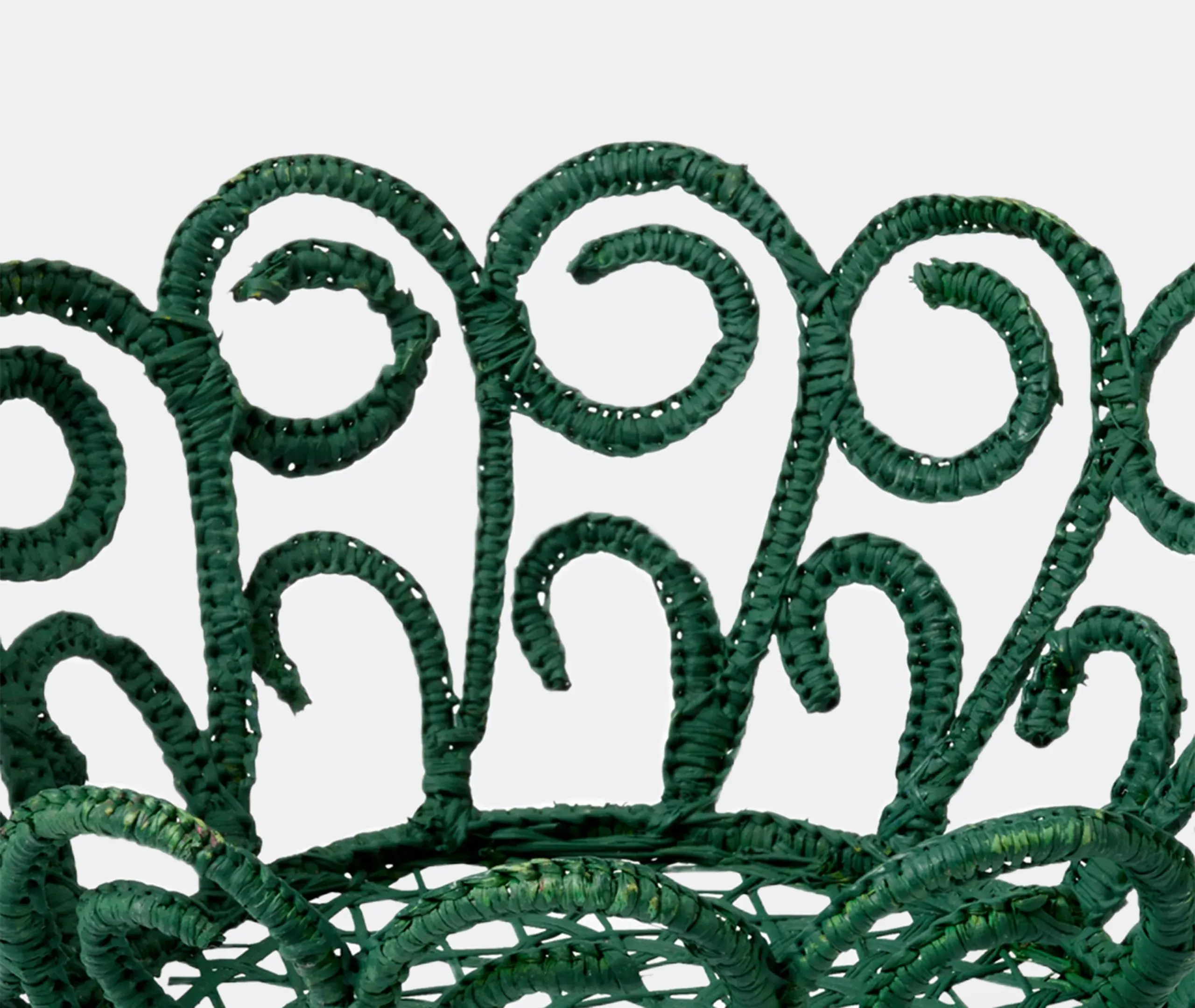 Peacock Breadbasket - Green, Palm Fiber