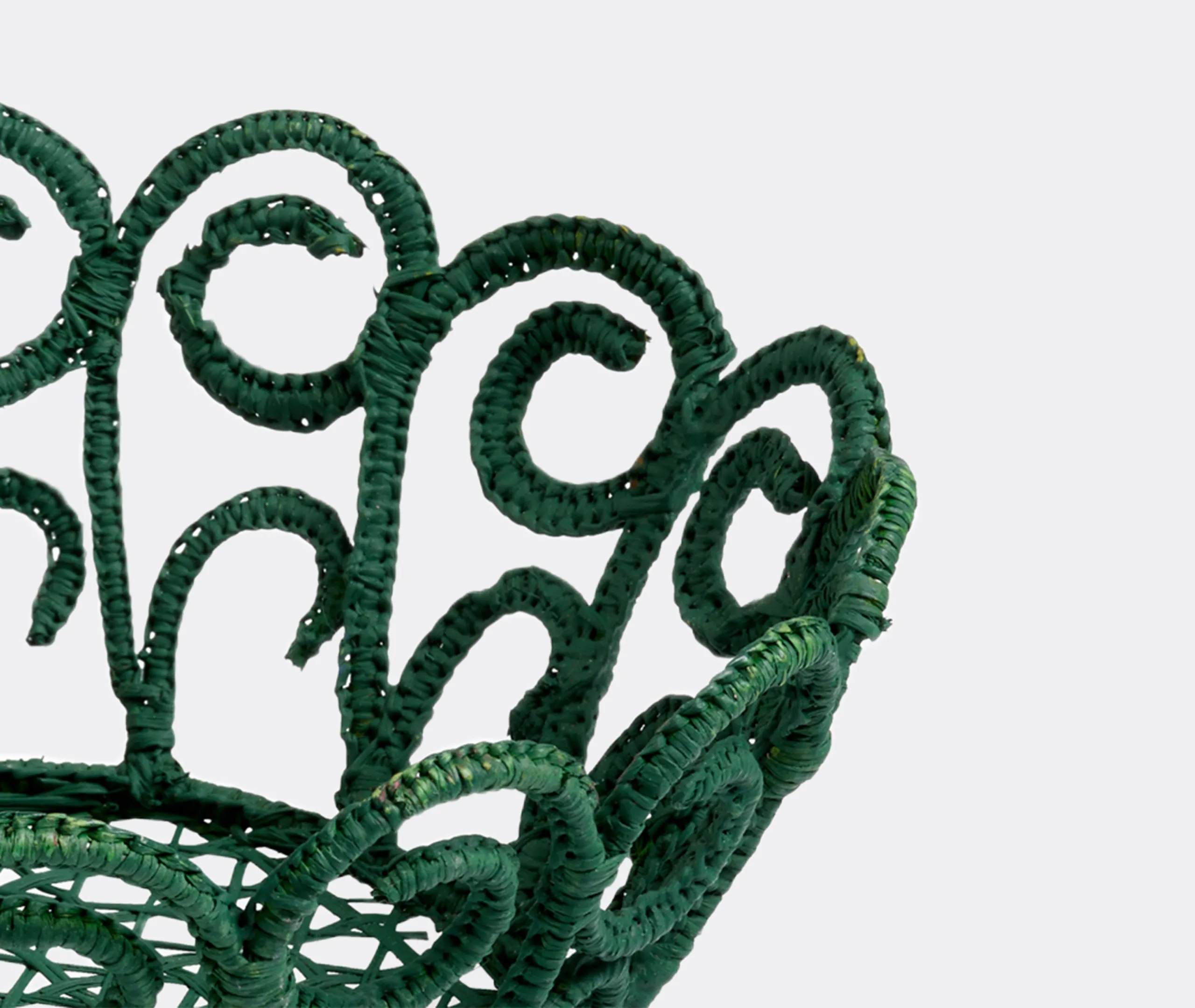 Peacock Breadbasket - Green, Palm Fiber