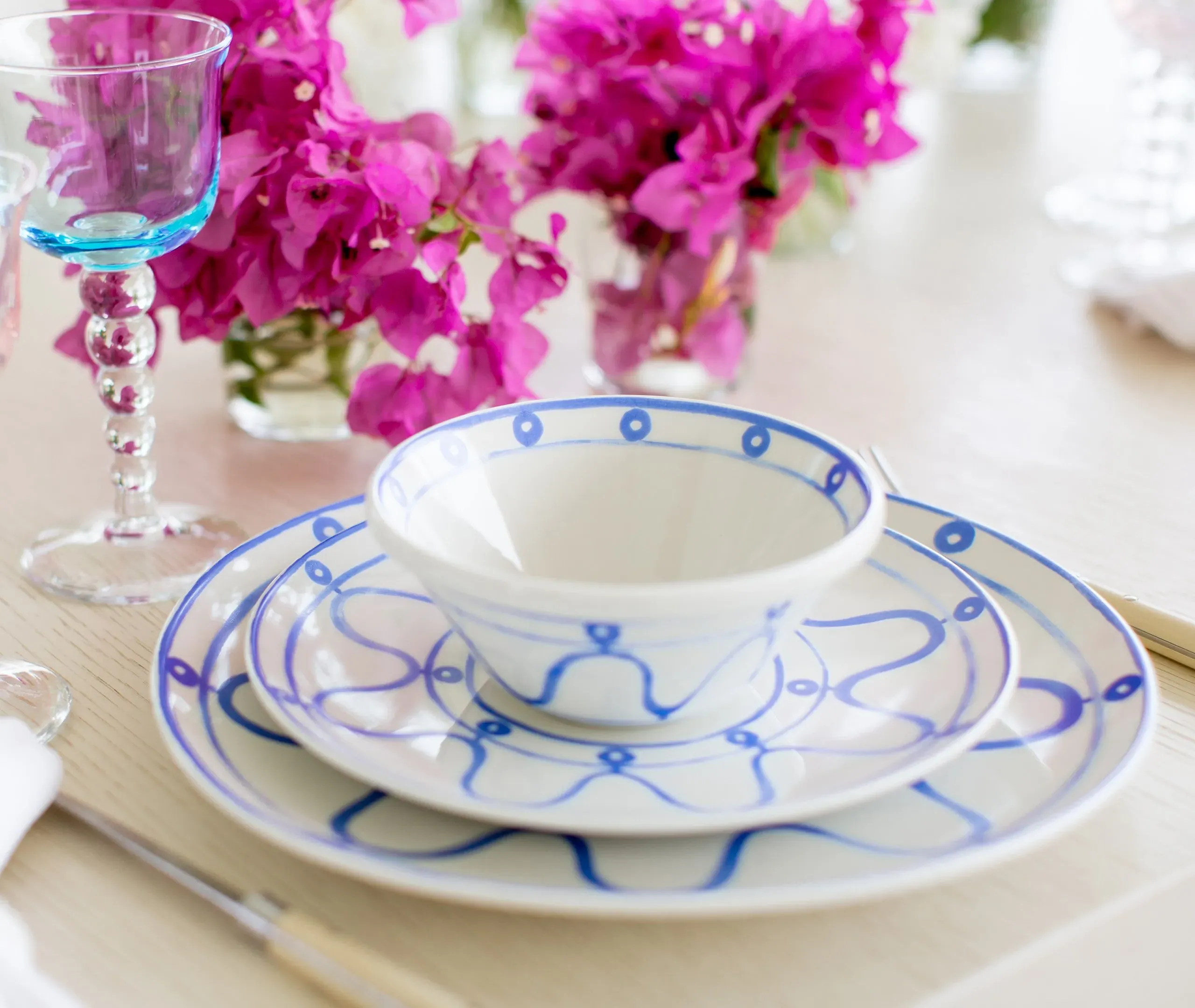 Serenity Dessert Plate - Blue, Porcelain