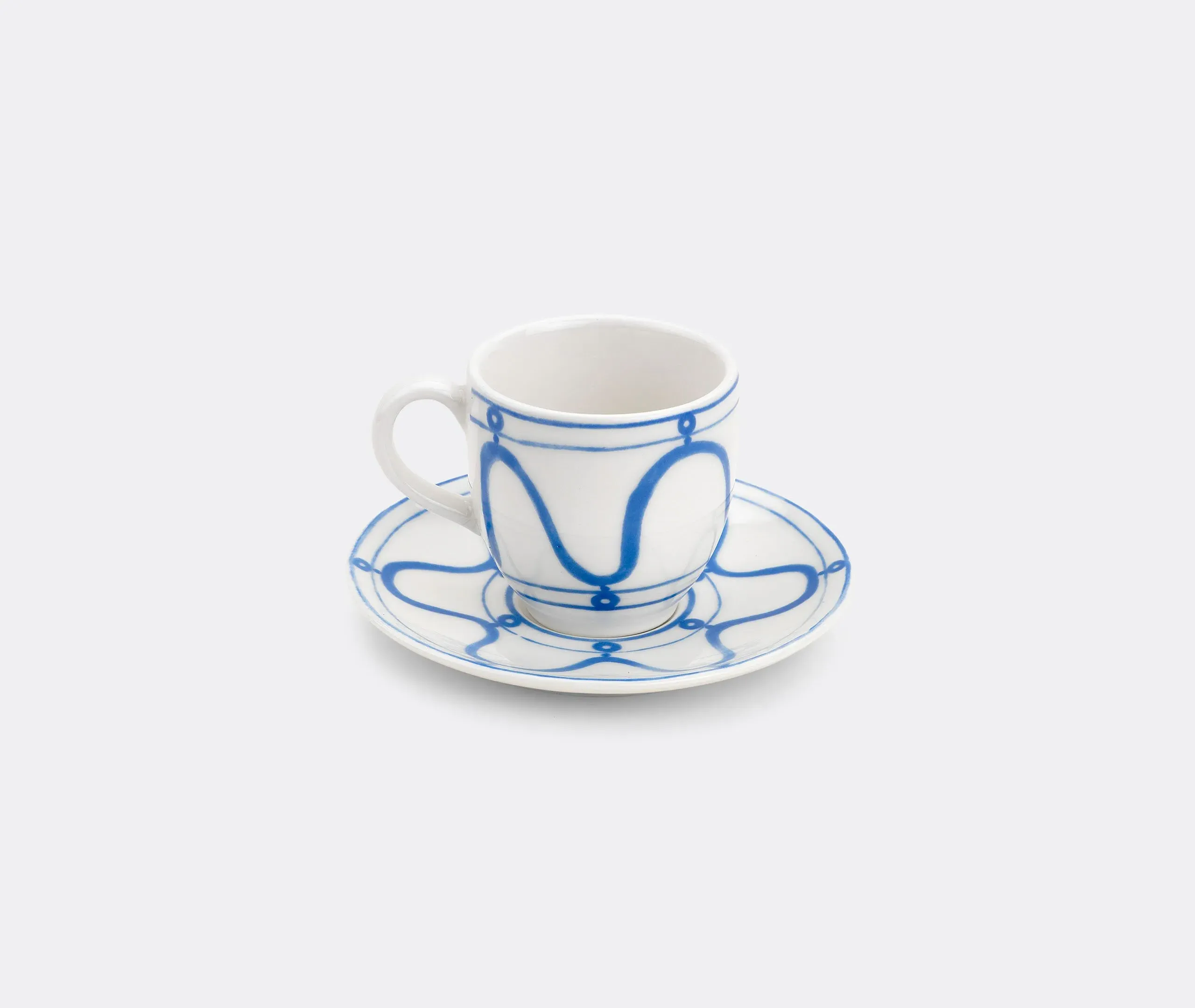 Serenity Espresso Cup and Saucer - Blue, Porcelain