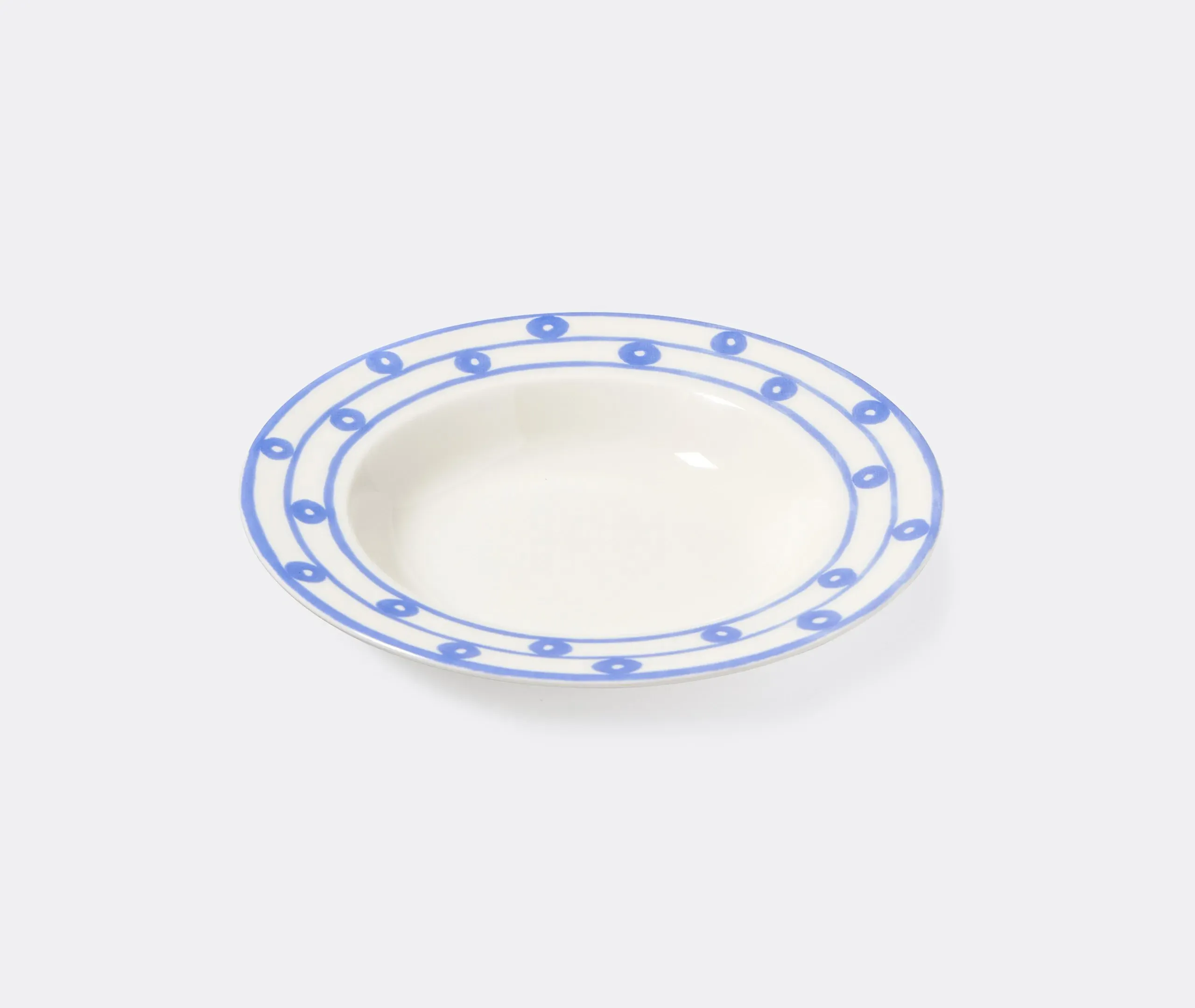 Serenity Soup Plate - Blue, Porcelain