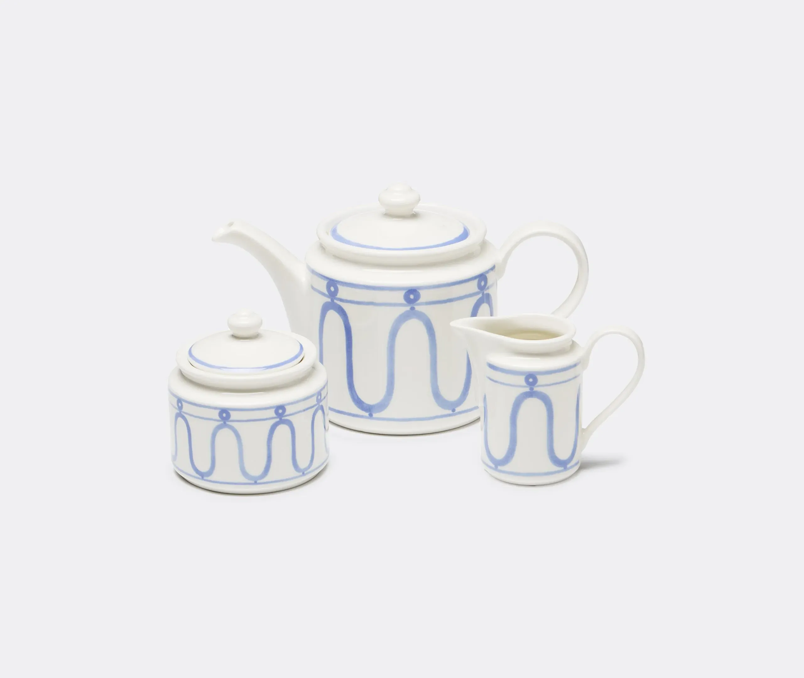 Serenity Tea Set - Blue, Porcelain