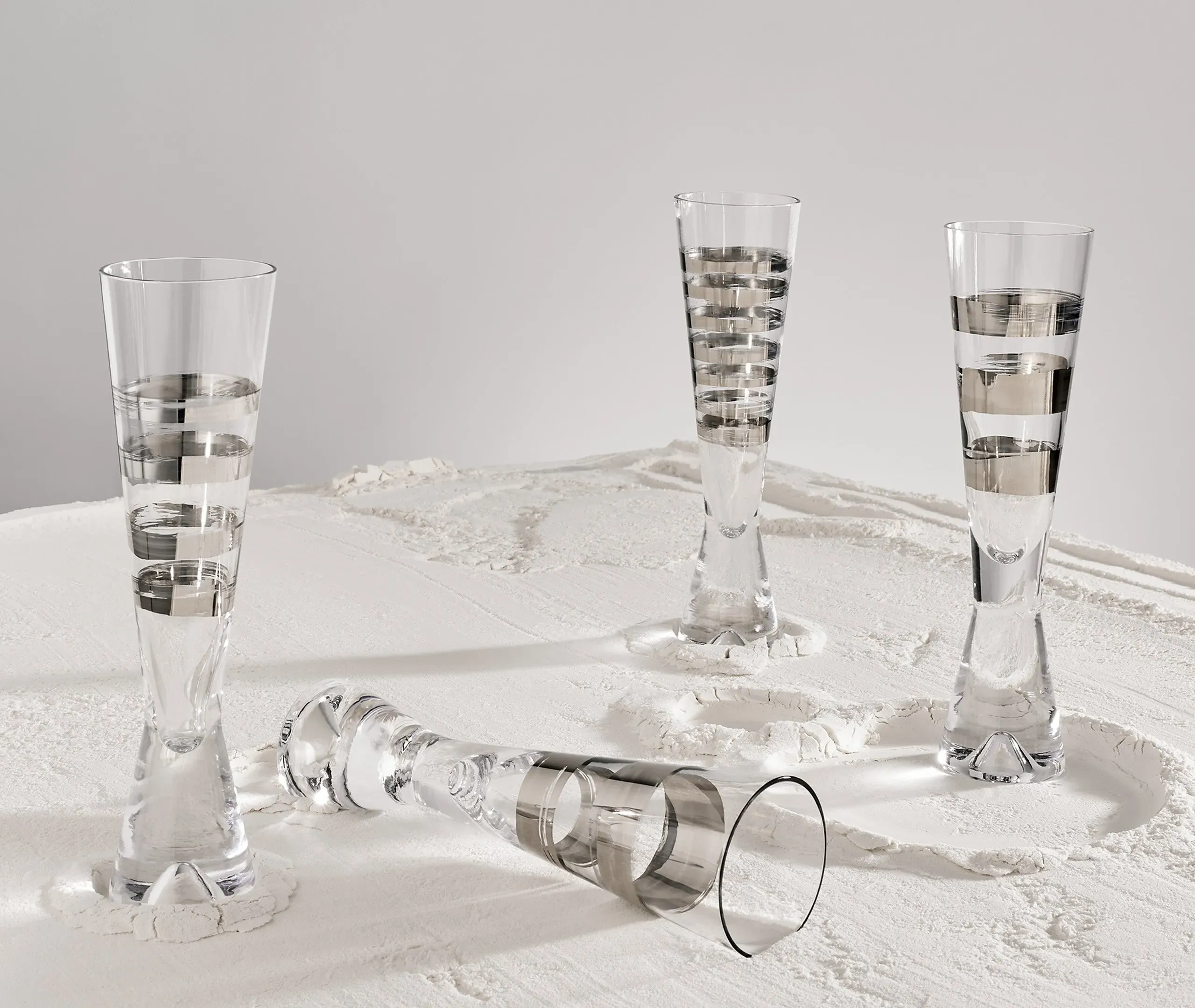 4-Piece Champagne Glass Set - Clear Glass