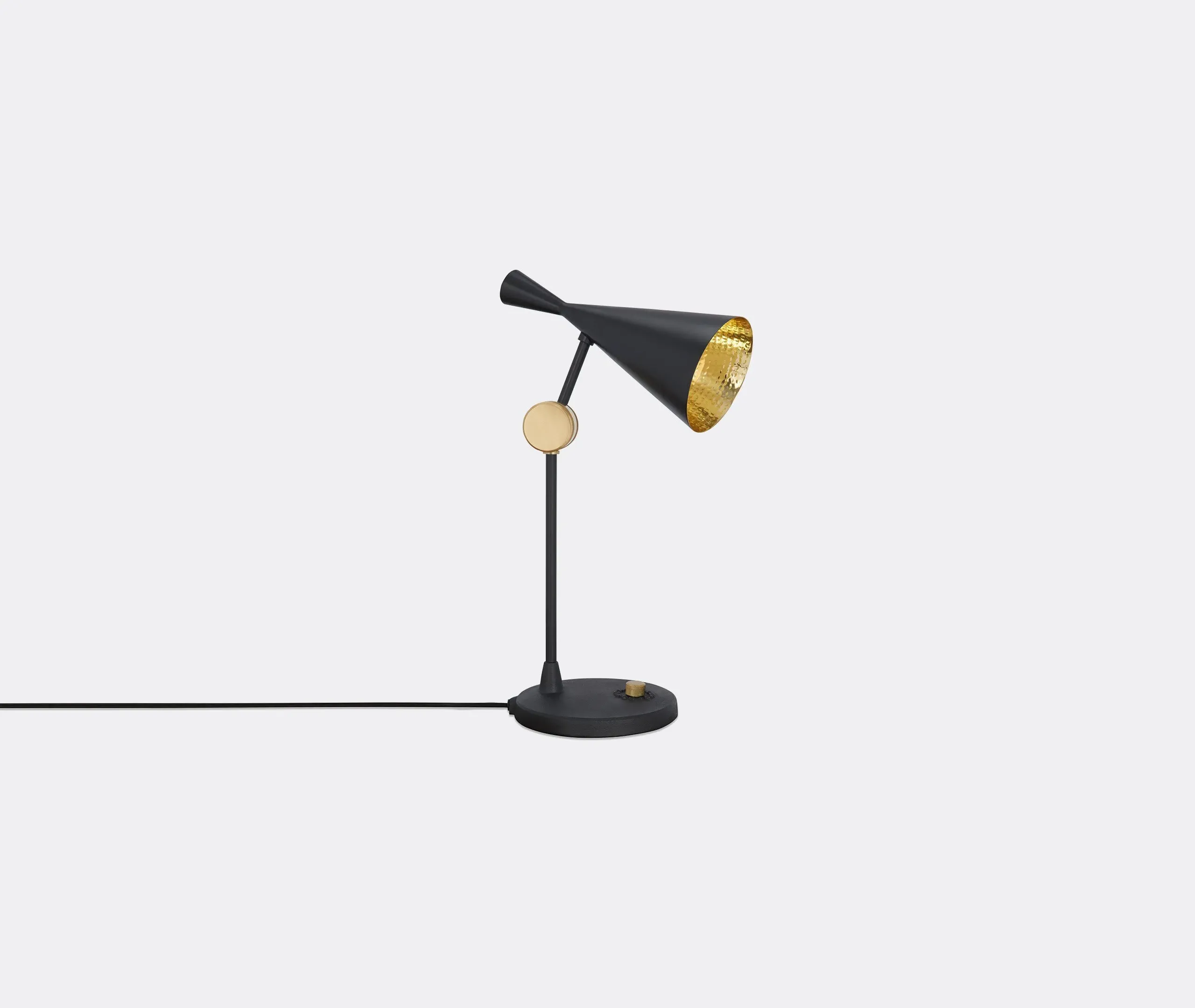 Beat Table Lamp with EU/UK Plug - Black, Brass image