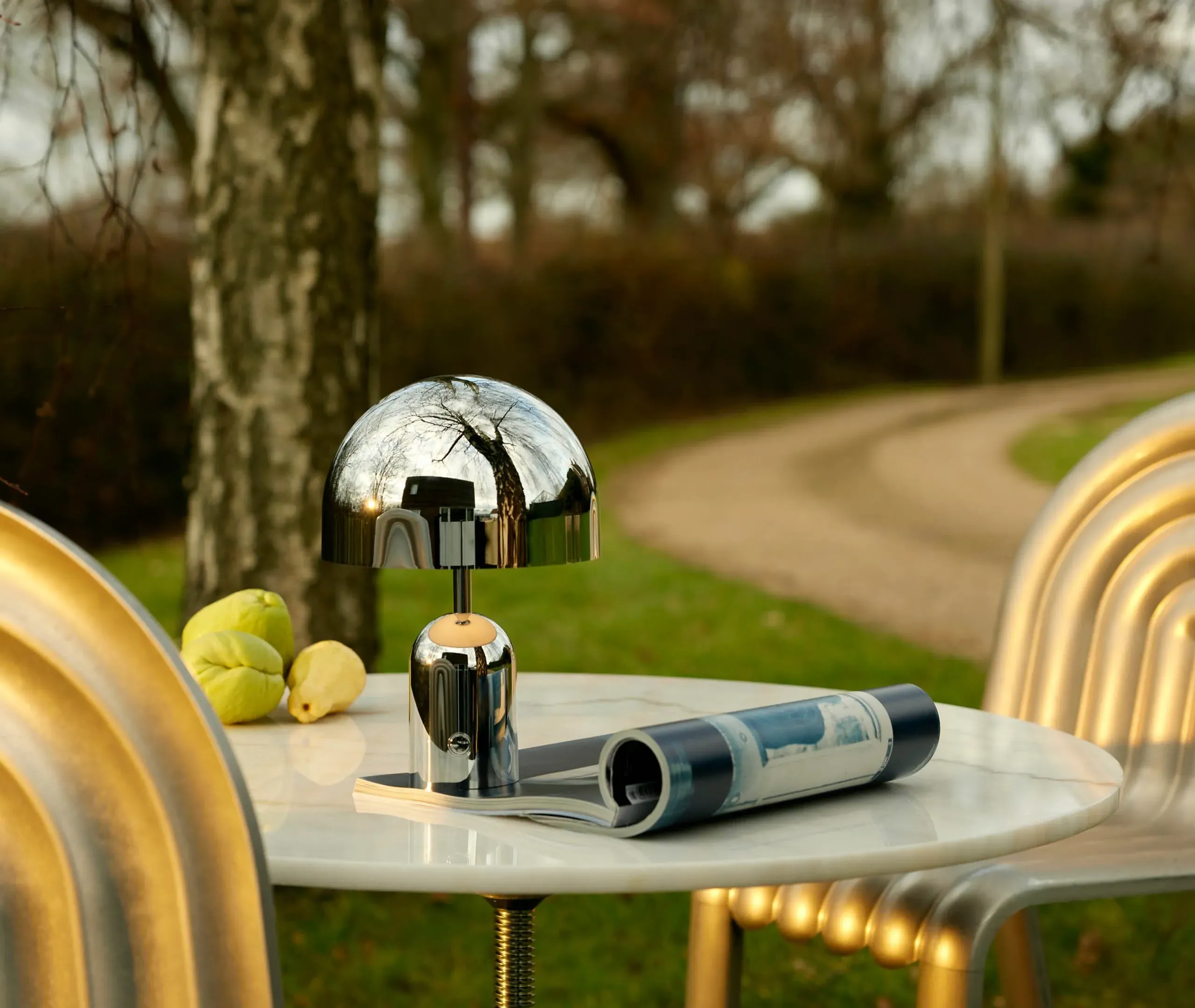 Bell Portable Lamp - Silver, ABS