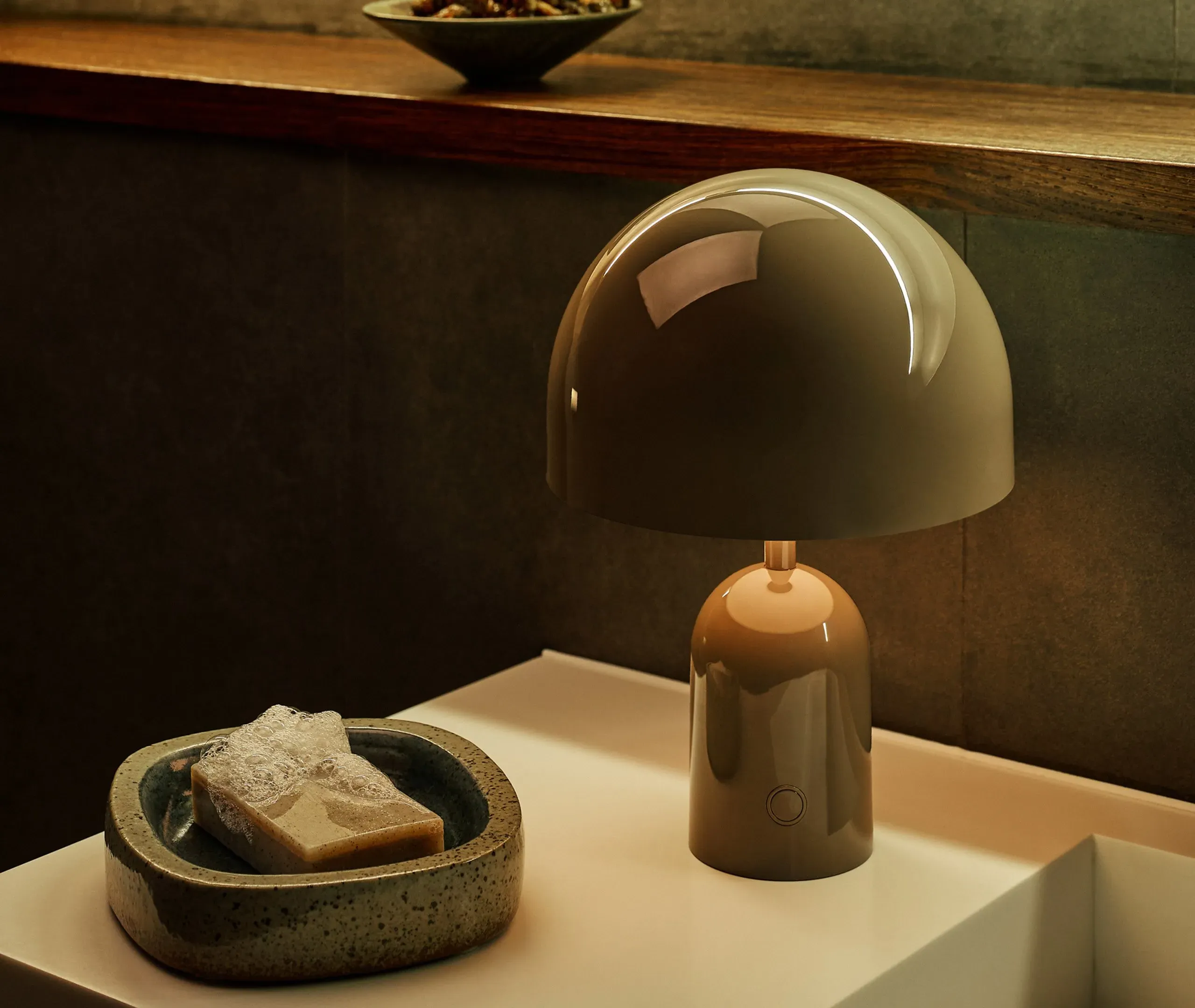 Bell Portable Lamp - Taupe, ABS