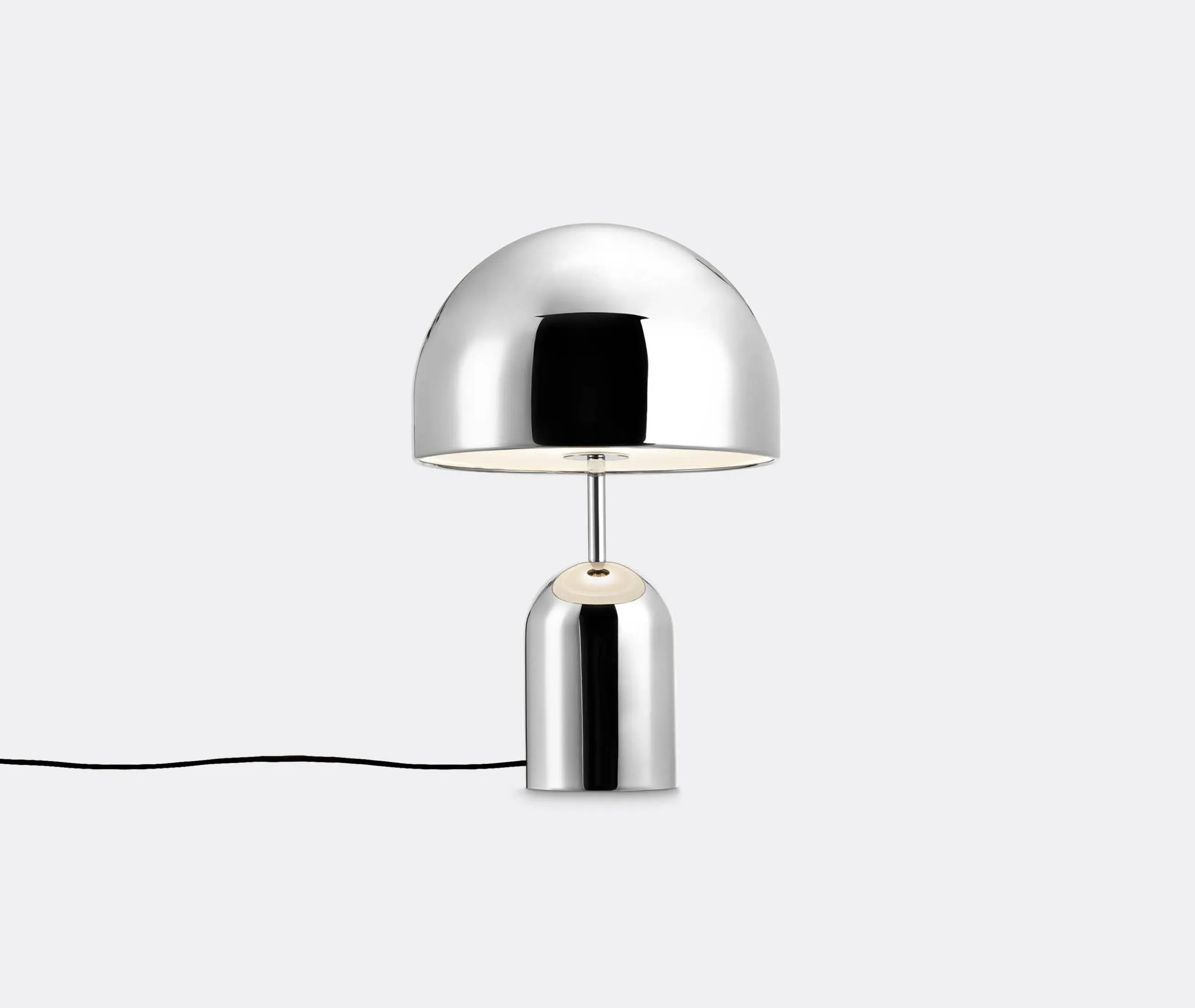 Bell Table Lamp LED Rechargeable - Silver, ABS