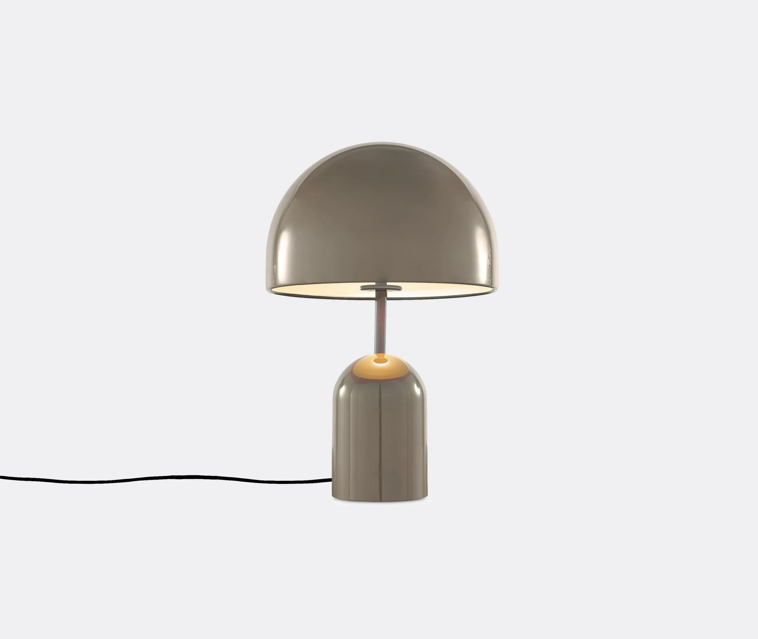 Bell Table Lamp LED Rechargeable - Taupe, ABS