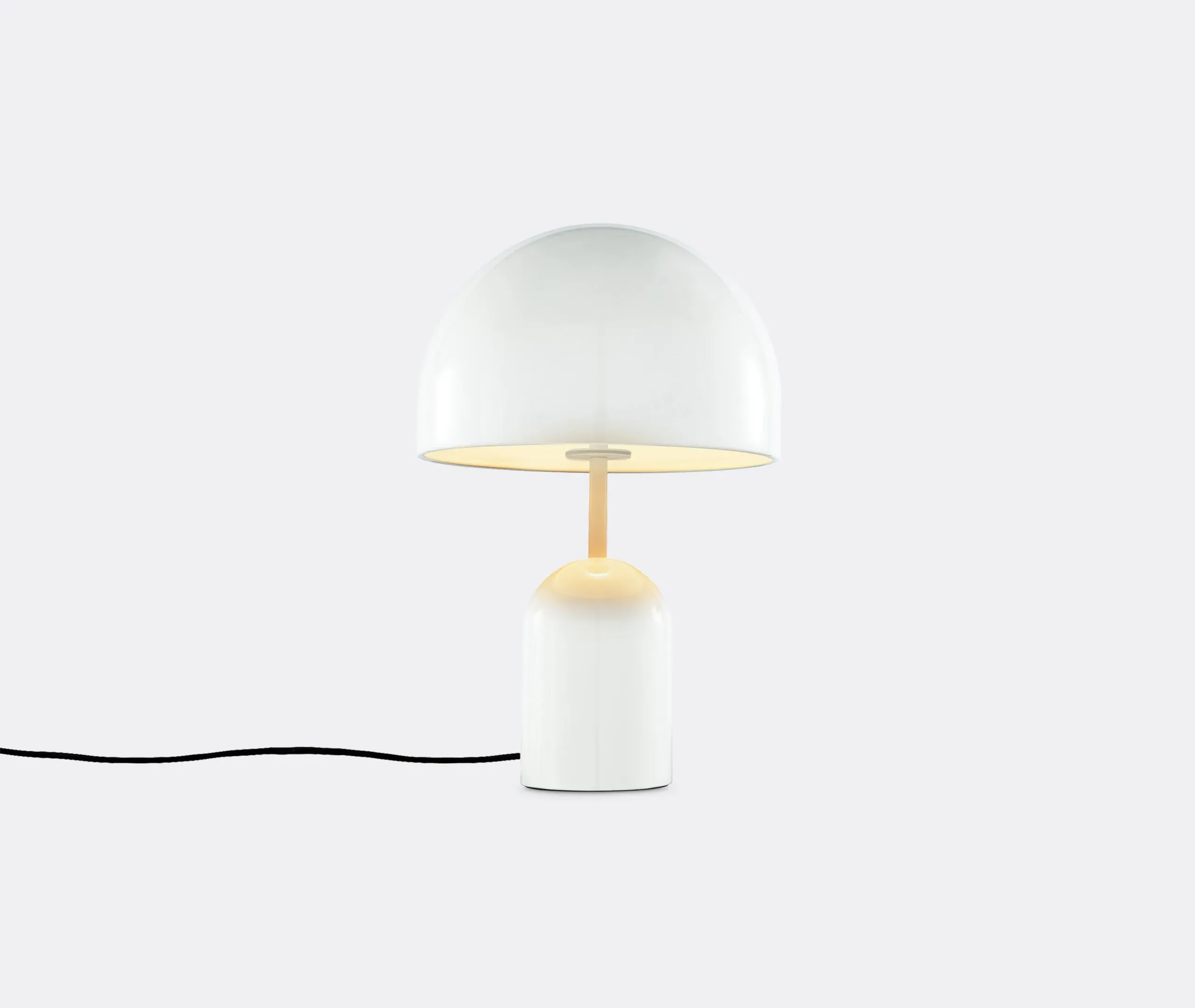 Bell Table Lamp LED Rechargeable - White, ABS
