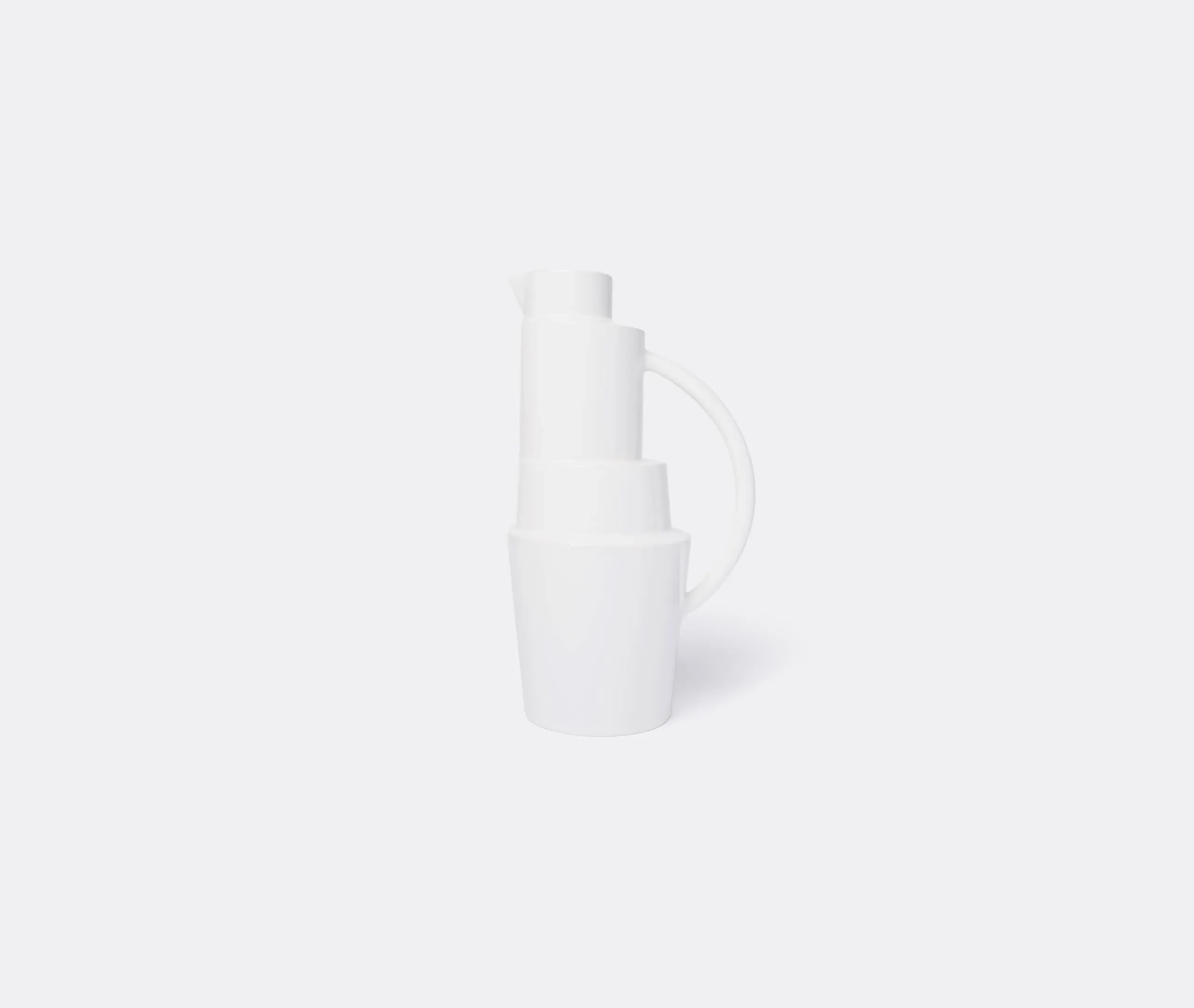 Block Collection Geometric Jug - White, Ceramic product