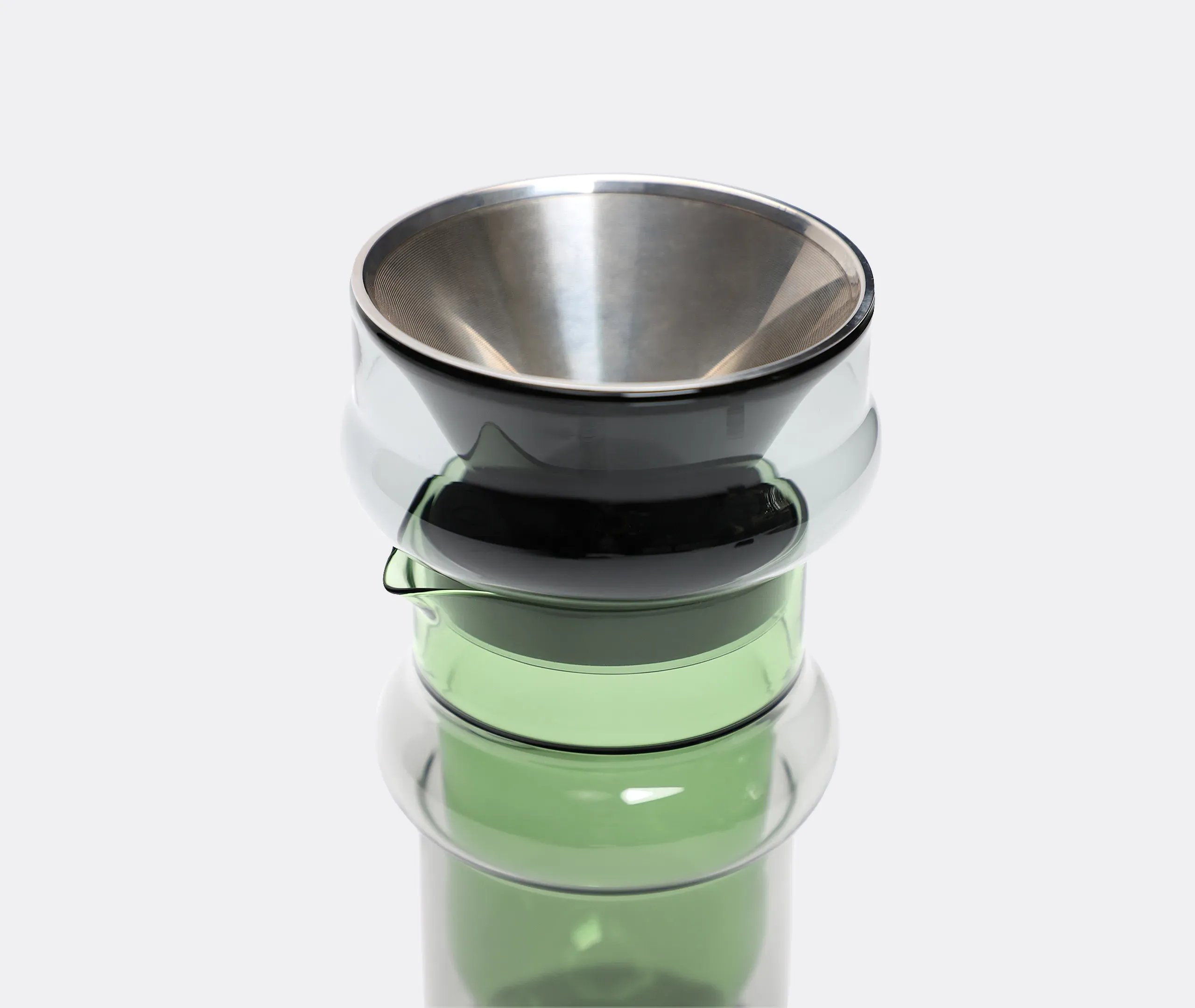 Bump Carafe and Filter Set - Grey, Borosilicate Glass