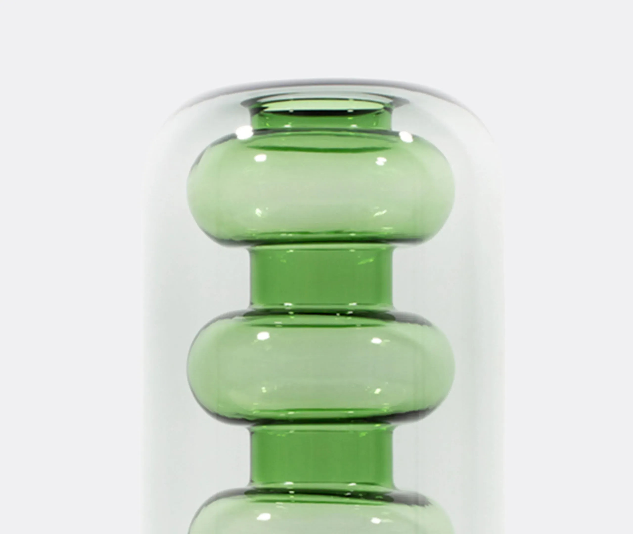 Bump Tall Vase - Green, Borosilicate Glass