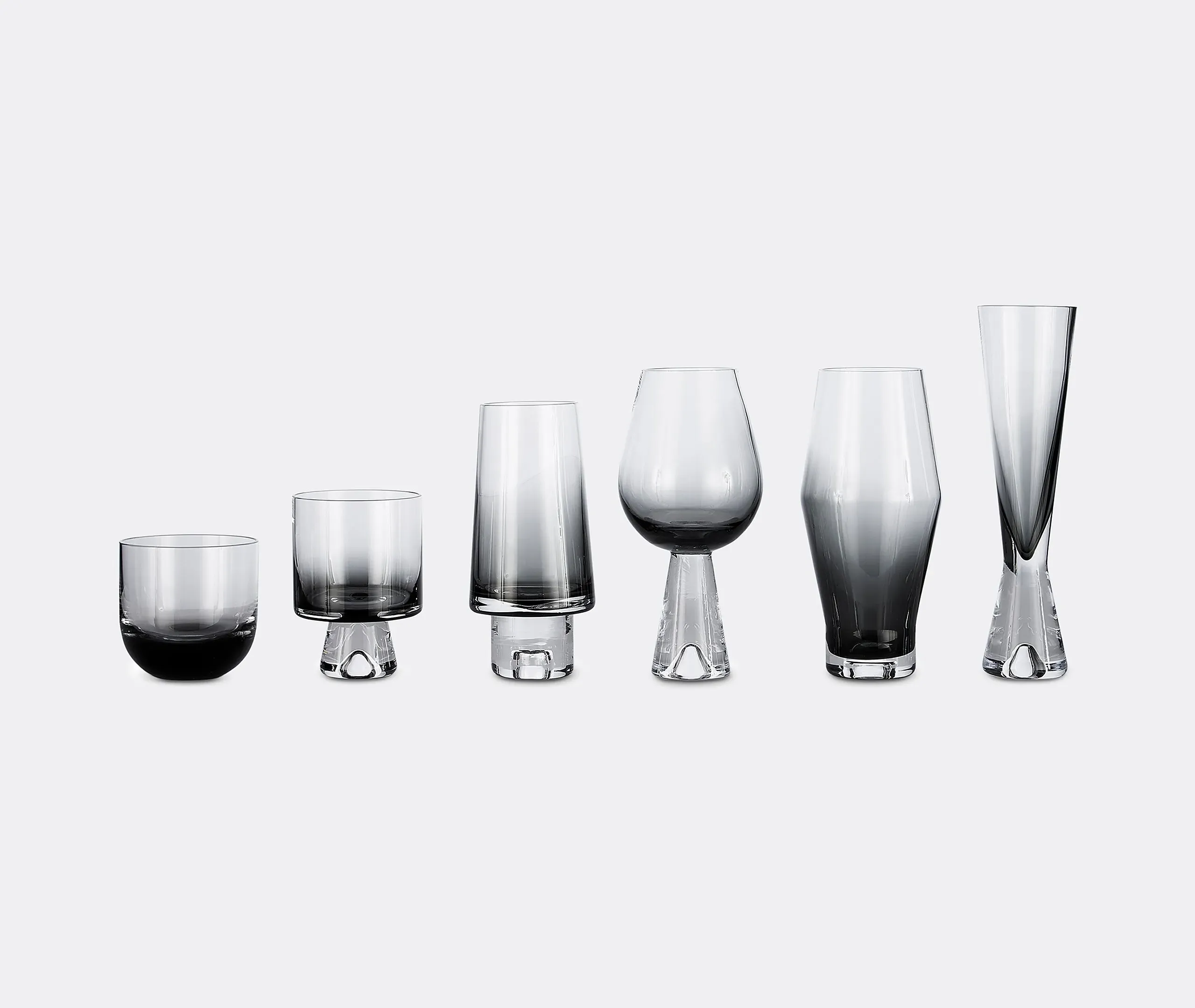 Champagne Glasses Set of 2 - Black, Glass