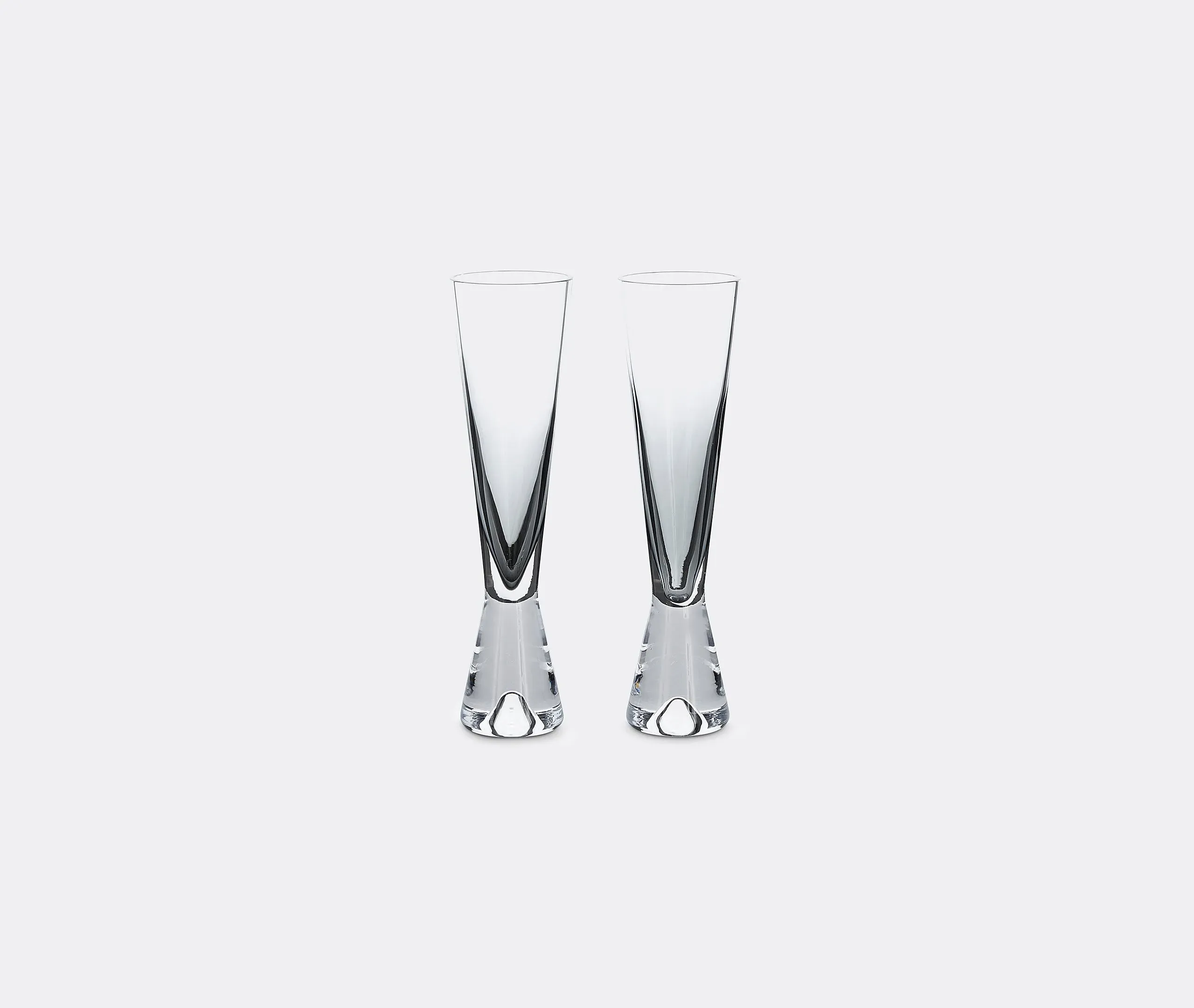 Champagne Glasses Set of 2 - Black, Glass image
