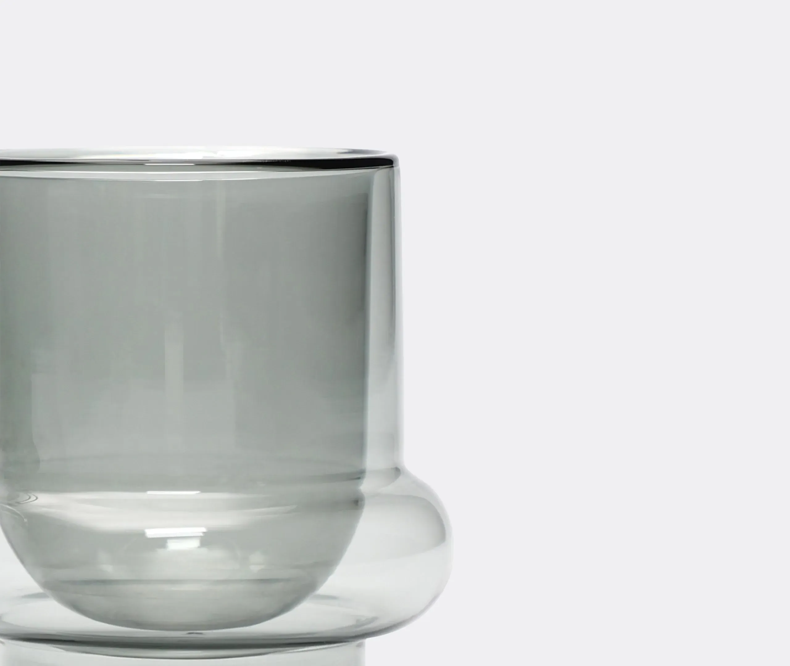 Coffee Cup Set Of Two - Grey, Borosilicate Glass