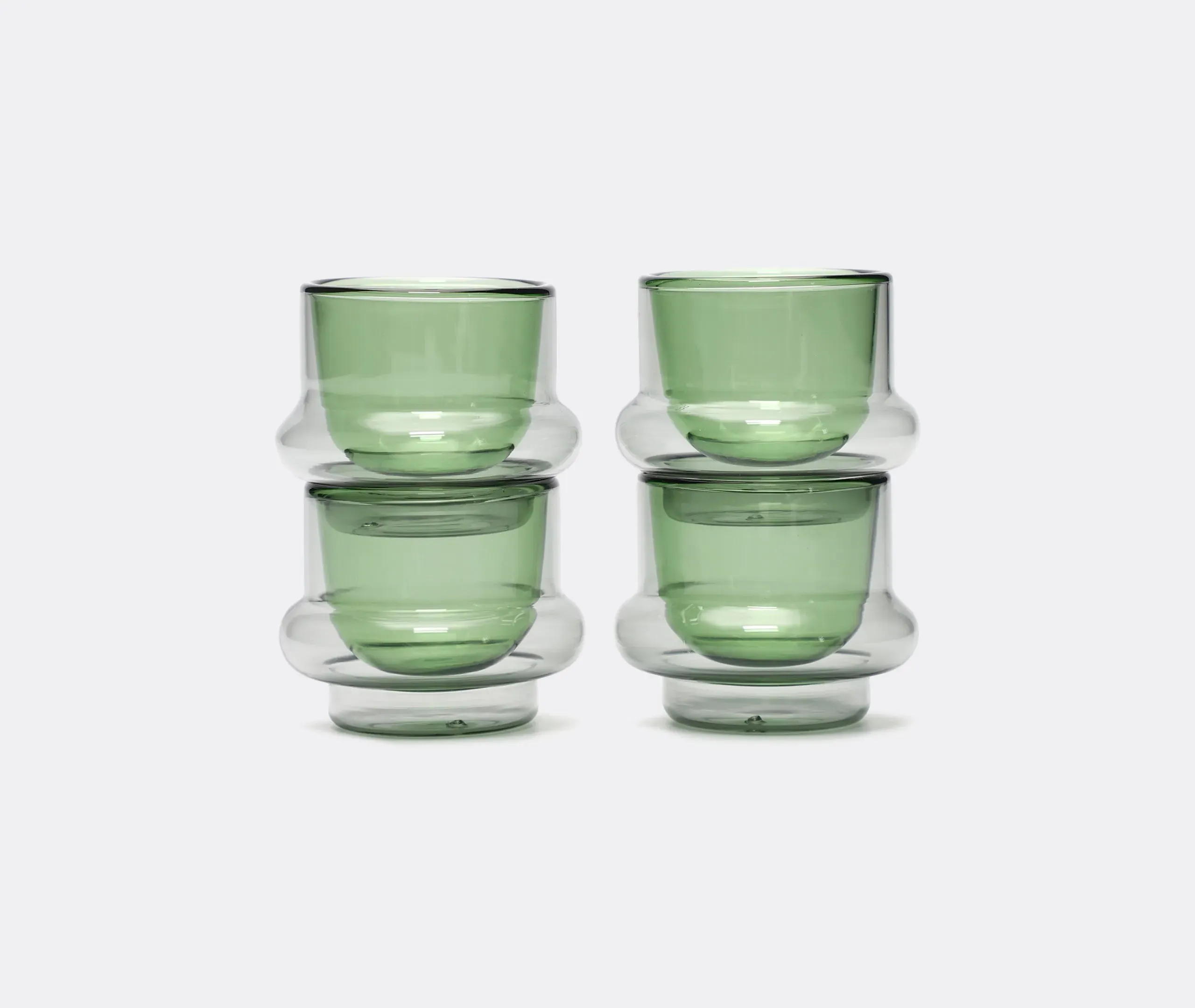 Espresso Cup Set Of Two - Grey, Borosilicate Glass