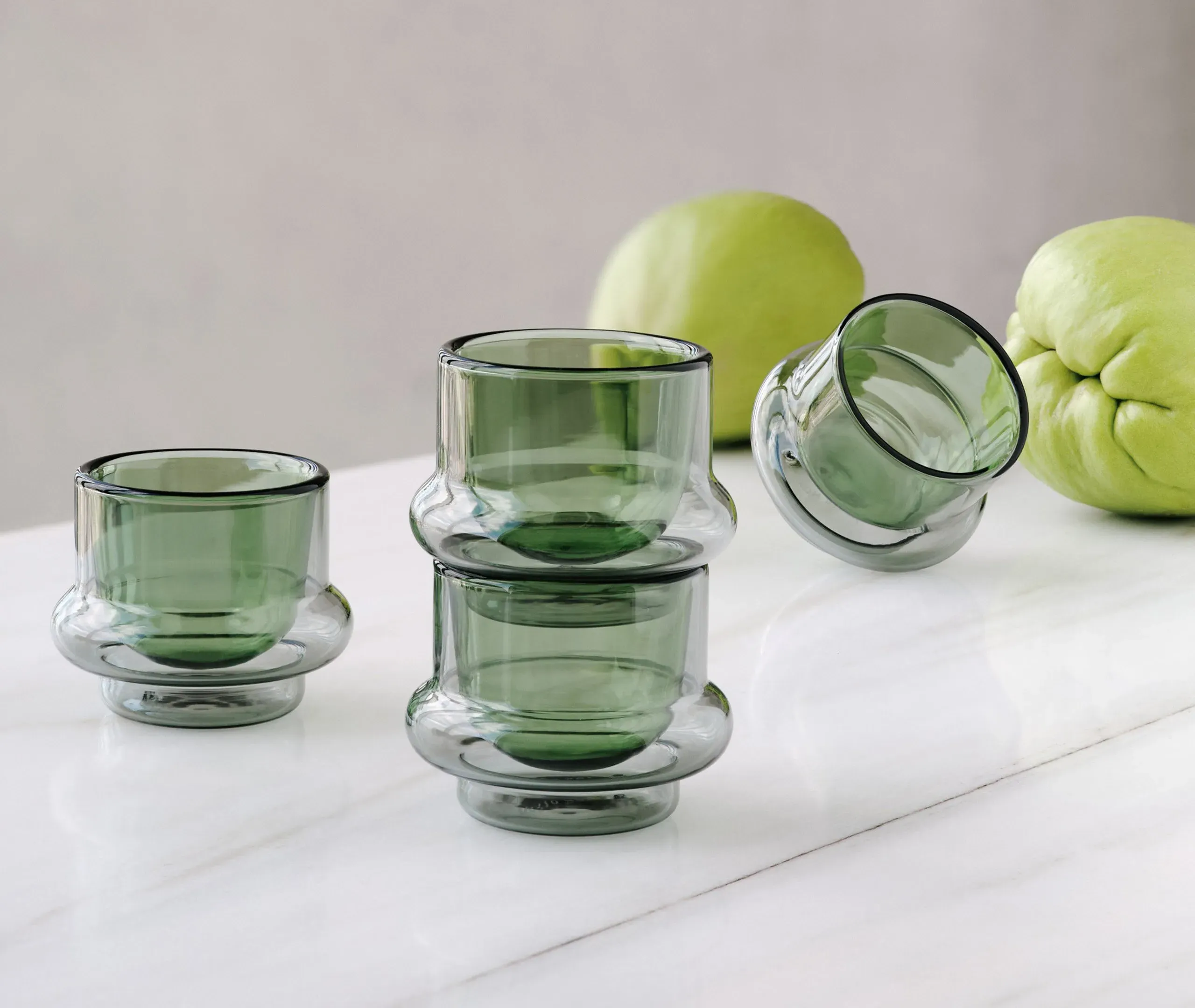 Espresso Cup Set Of Two - Grey, Borosilicate Glass