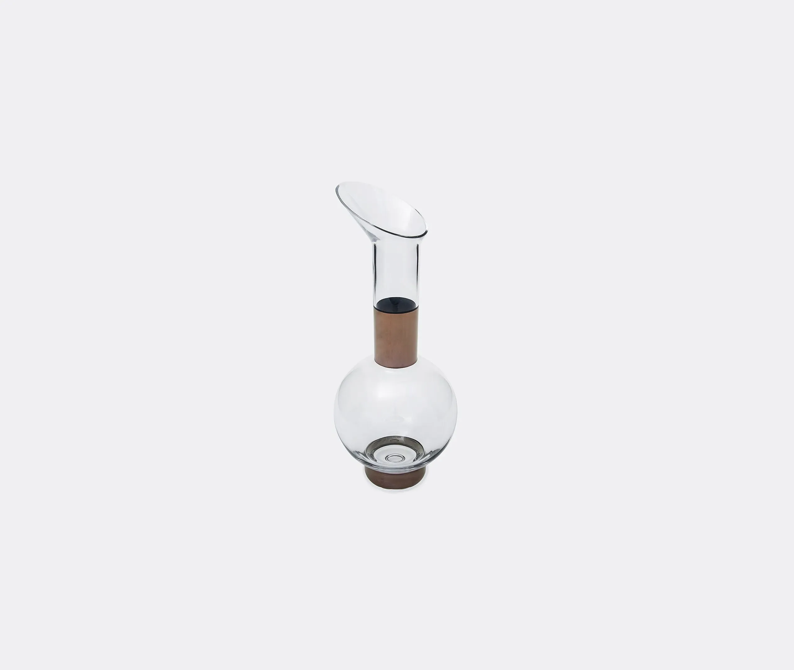 Glass Jug with Copper Details - Clear, Glass image