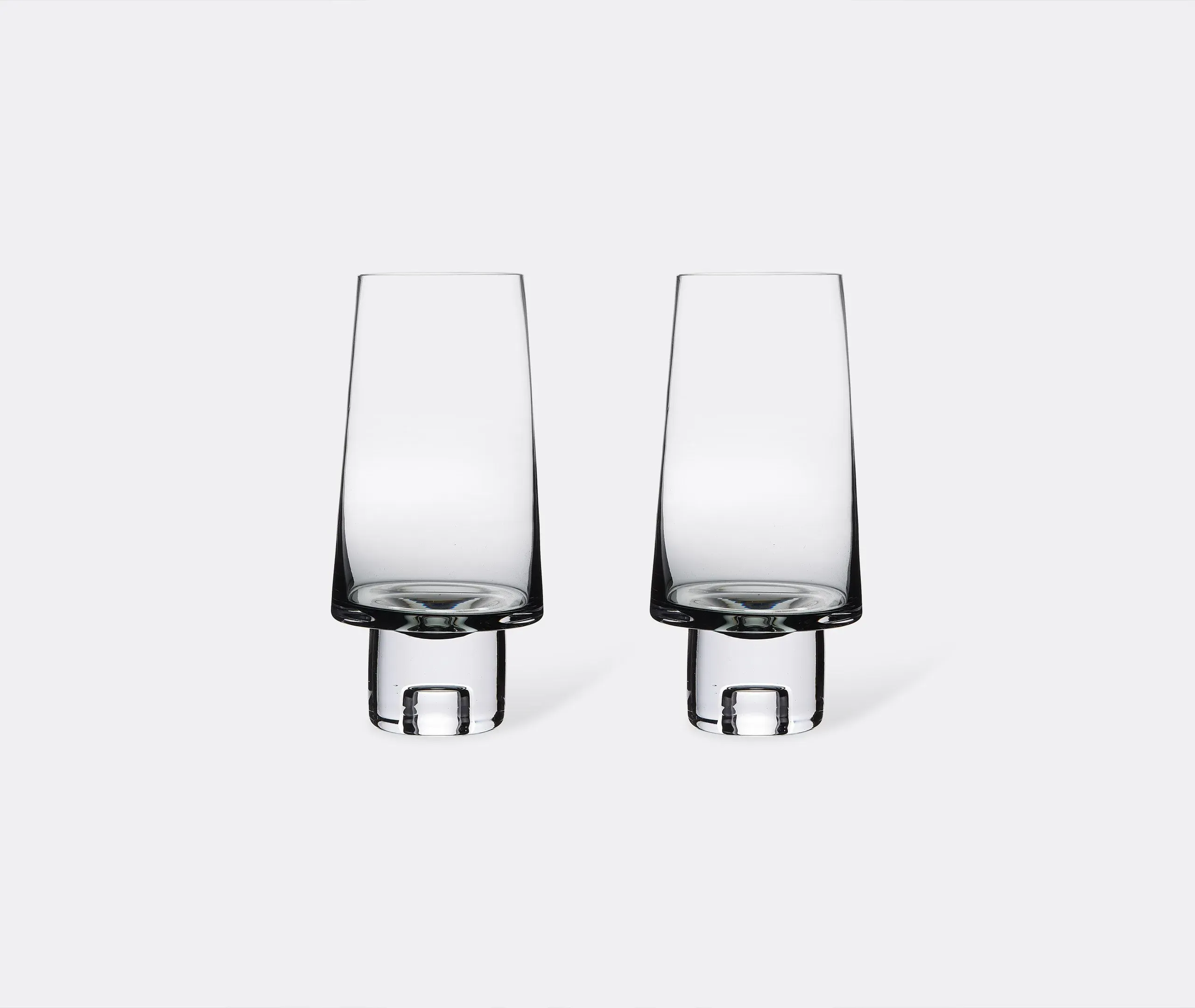 High Ball Glasses Set of 2 - Black Glass