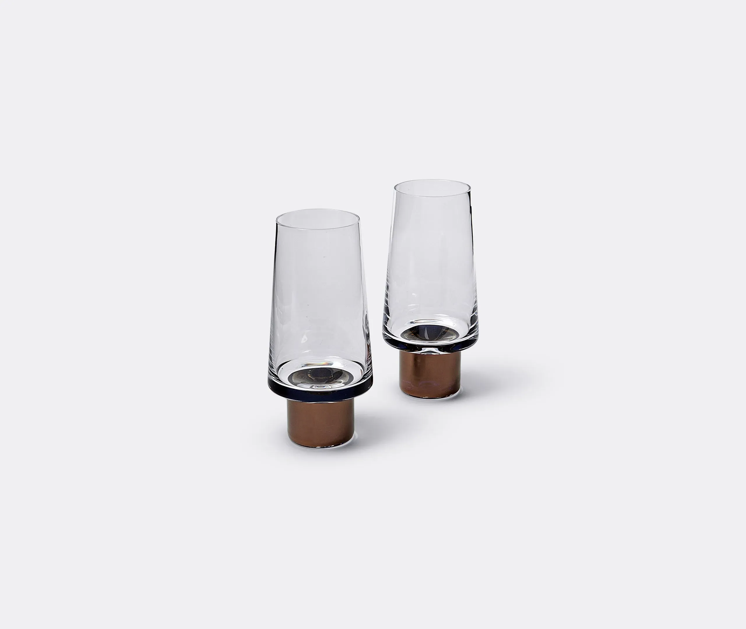 Highball Glasses Set of 2 - Copper, Glass